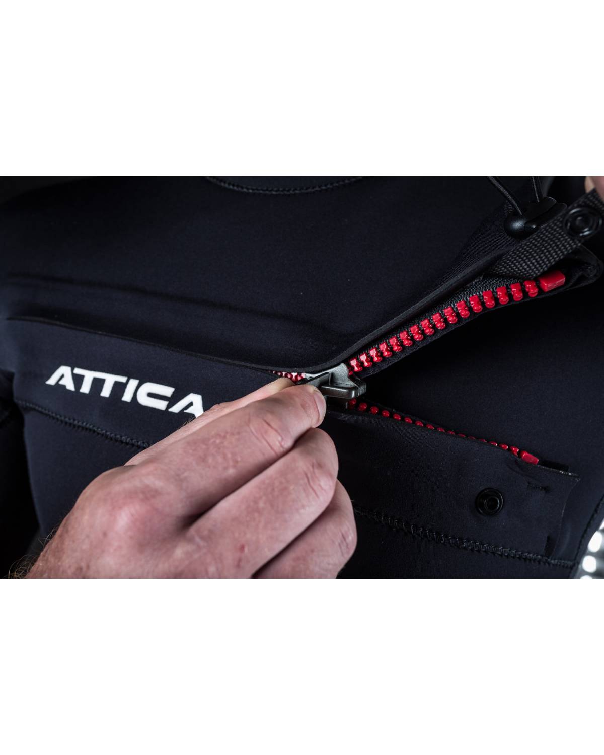 OMEGA Long Sleeve Chest Zip 2/2mm Spring - BLACK / BLACK 