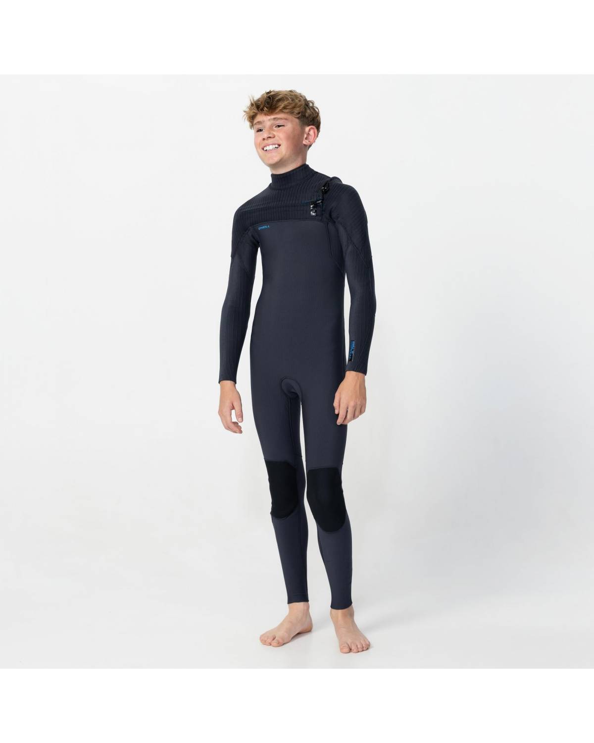 Boy's HyperFreak 4/3+ Steamer Chest Zip Wetsuit - Gunmetal