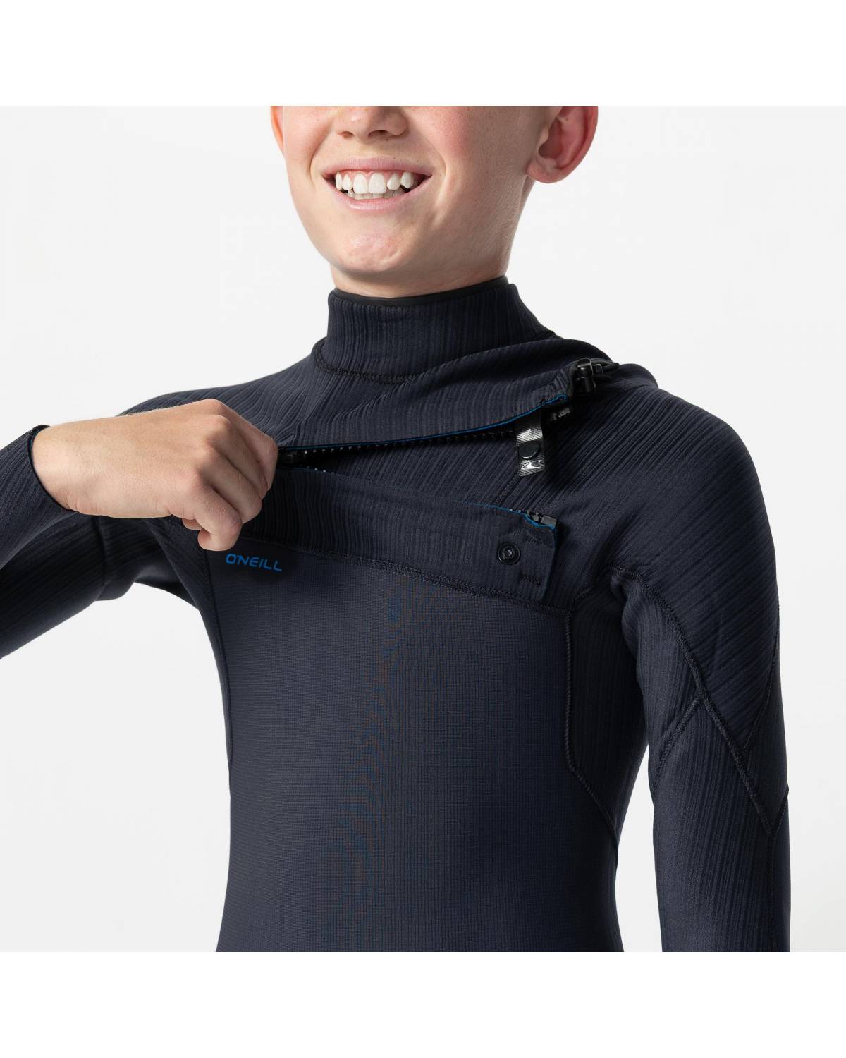 Boy's HyperFreak 4/3+ Steamer Chest Zip Wetsuit - Gunmetal