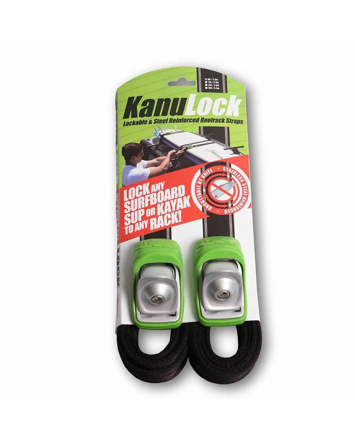 Kanulock Lockable Tiedown Straps-3.3m / 11 Ft