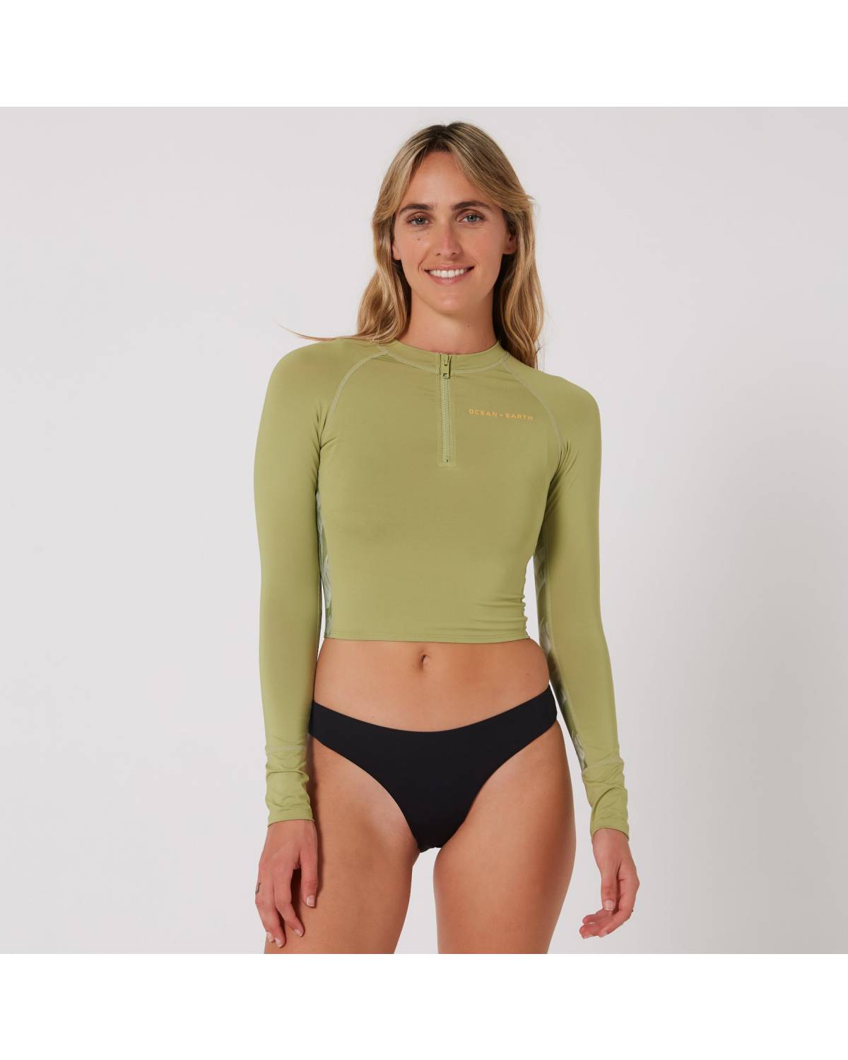 Ladies Oceana Long Sleeve Crop Lycra Vest
