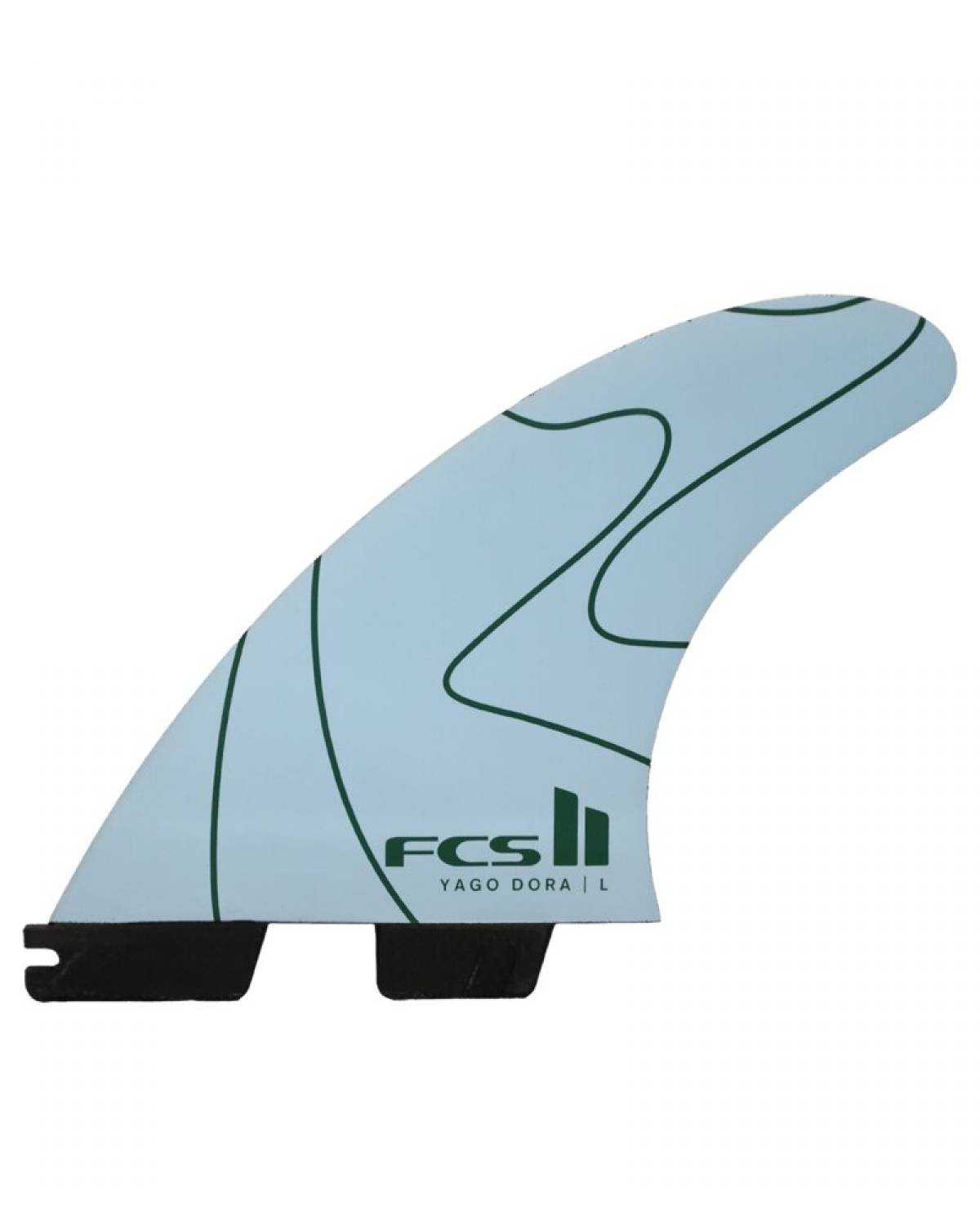FCS II Yago Dora PC Tri Fins - Flux Blue 