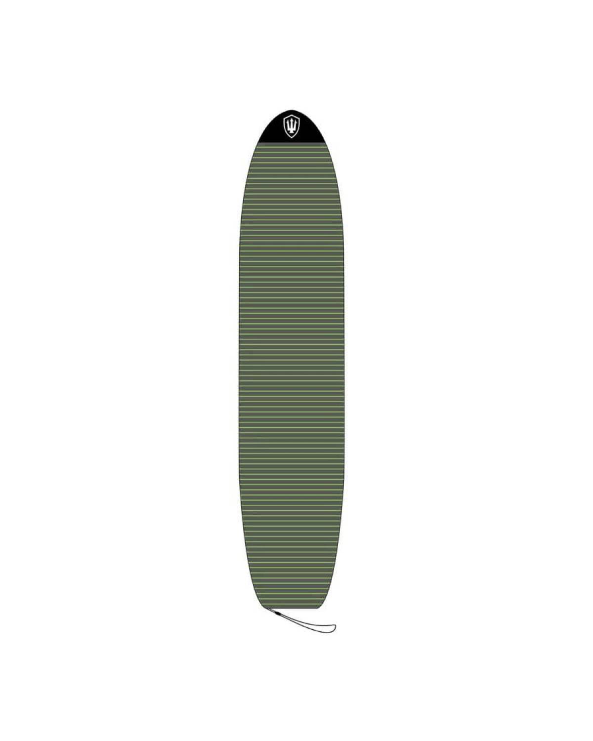 Shortboard Stretch Cover-Charcoal / Green-6' 3"