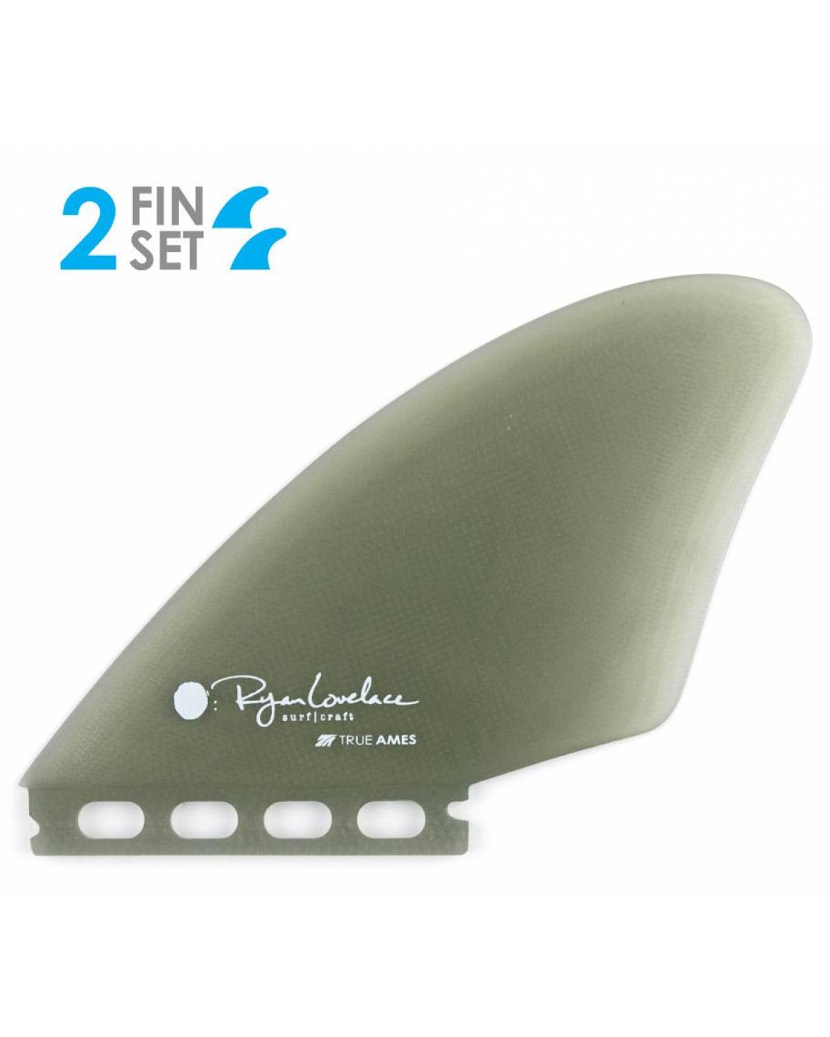 True Ames Lovelace Keel Surfboard Fins - Smoke (Futures) 2 fin set