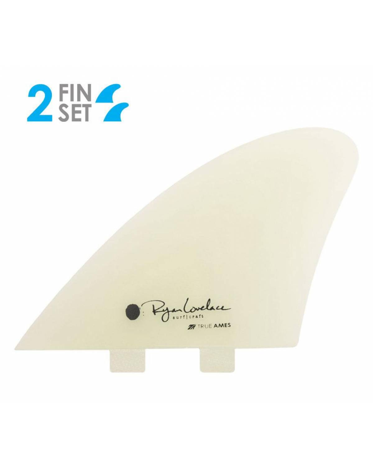True Ames Lovelace Keel Surfboard Fins - Clear (FCS) 2 fin set