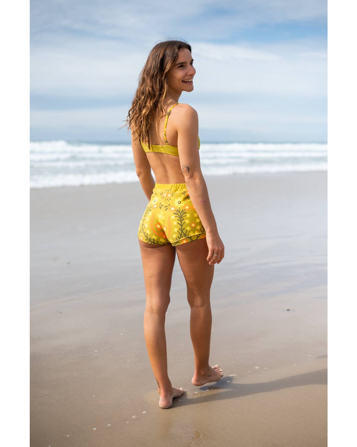 Back view of bikini short