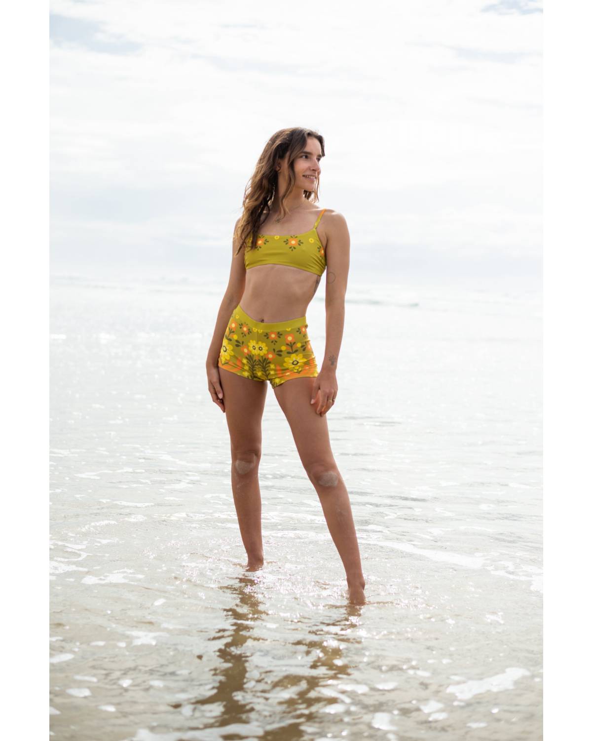 Bikini top front view beach
