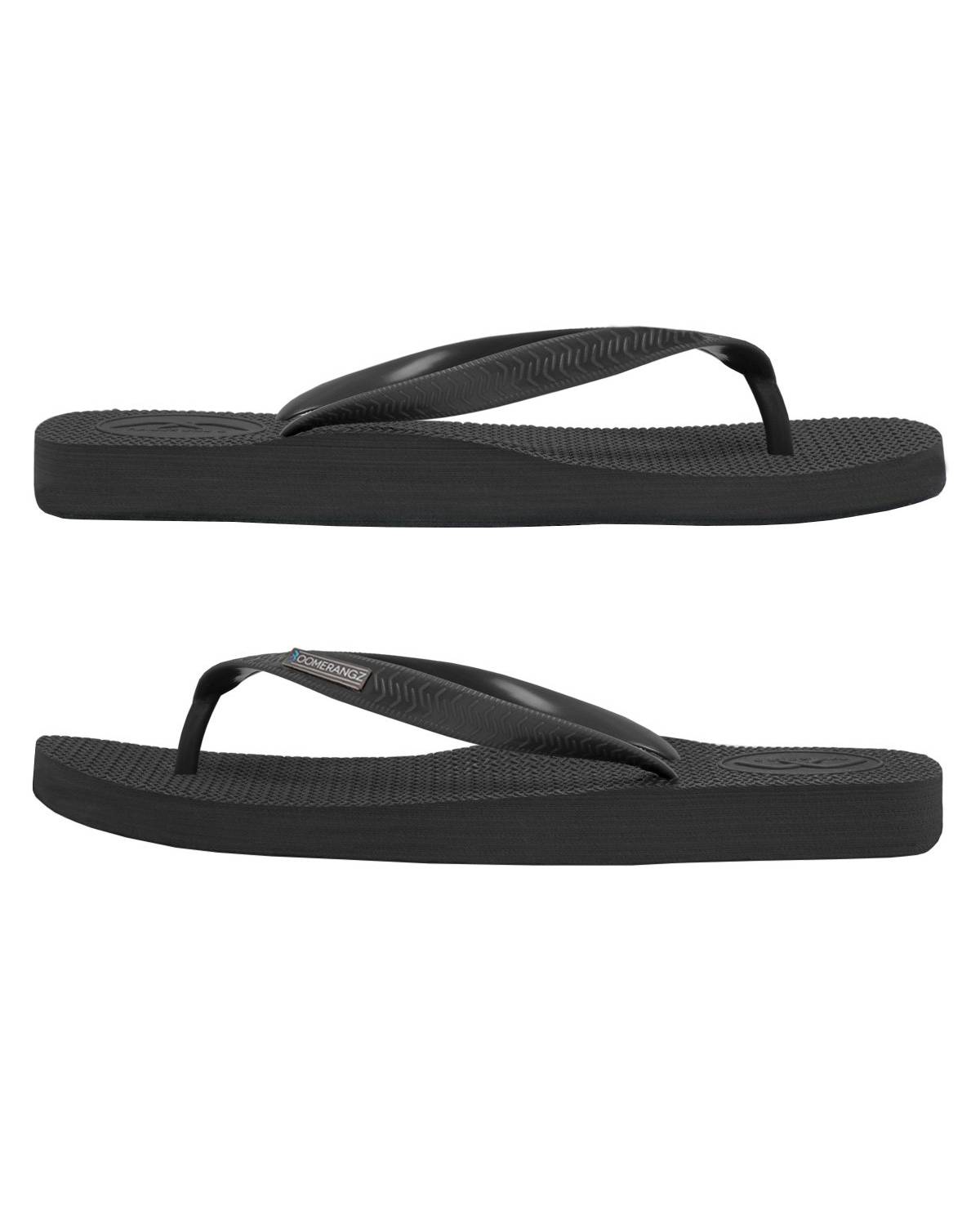 Boomerangz Men's Black Thongs side