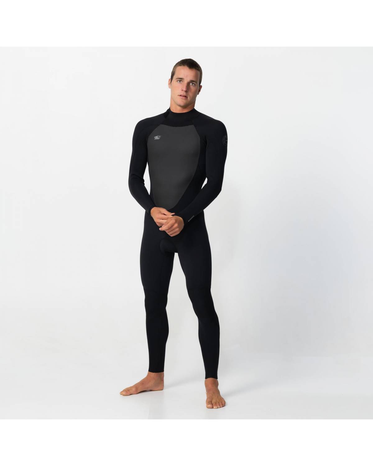 Men's Defender 3/2mm Steamer Back Zip - Black