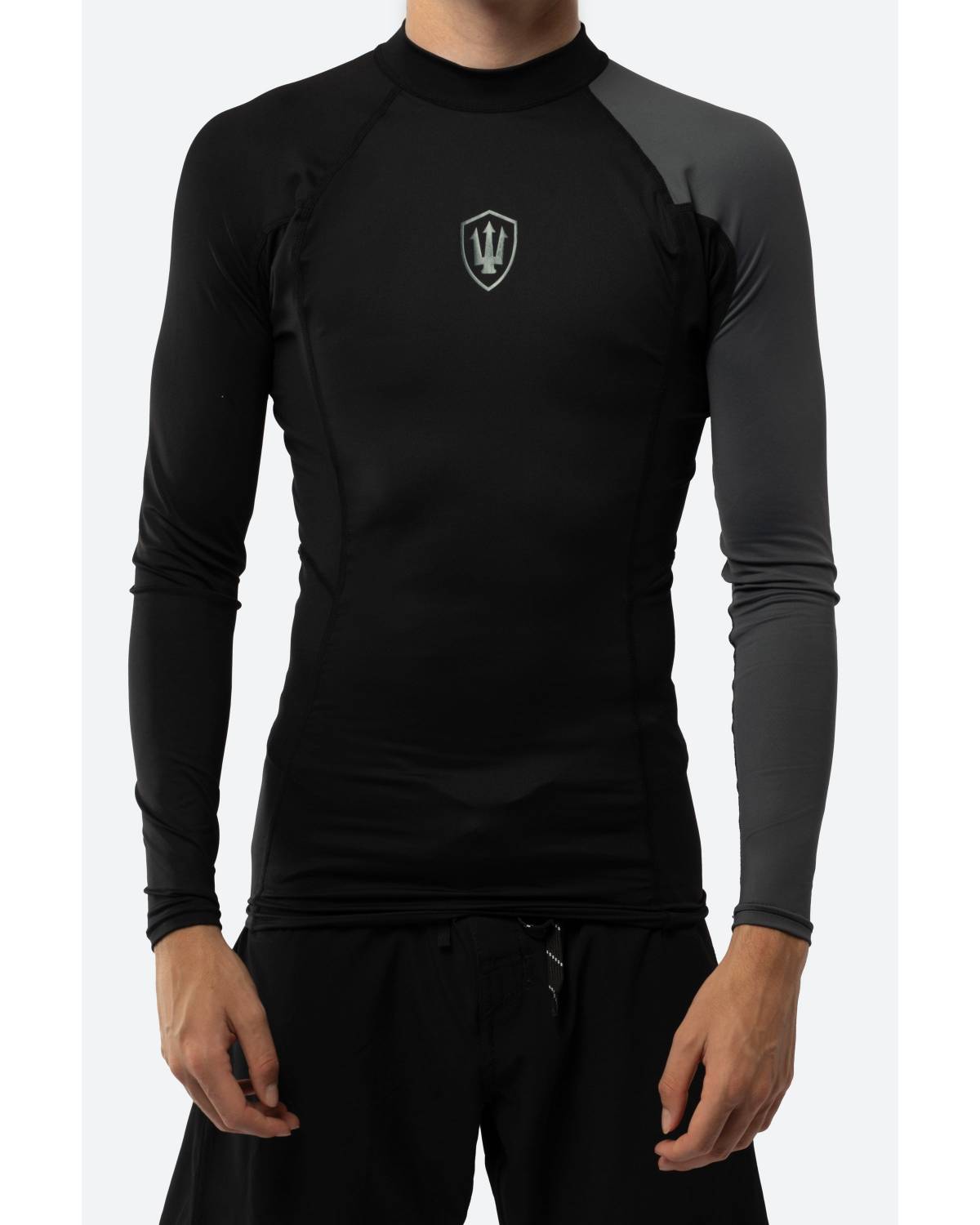Mens L/S Performance X Rash Shirt - Black Grey