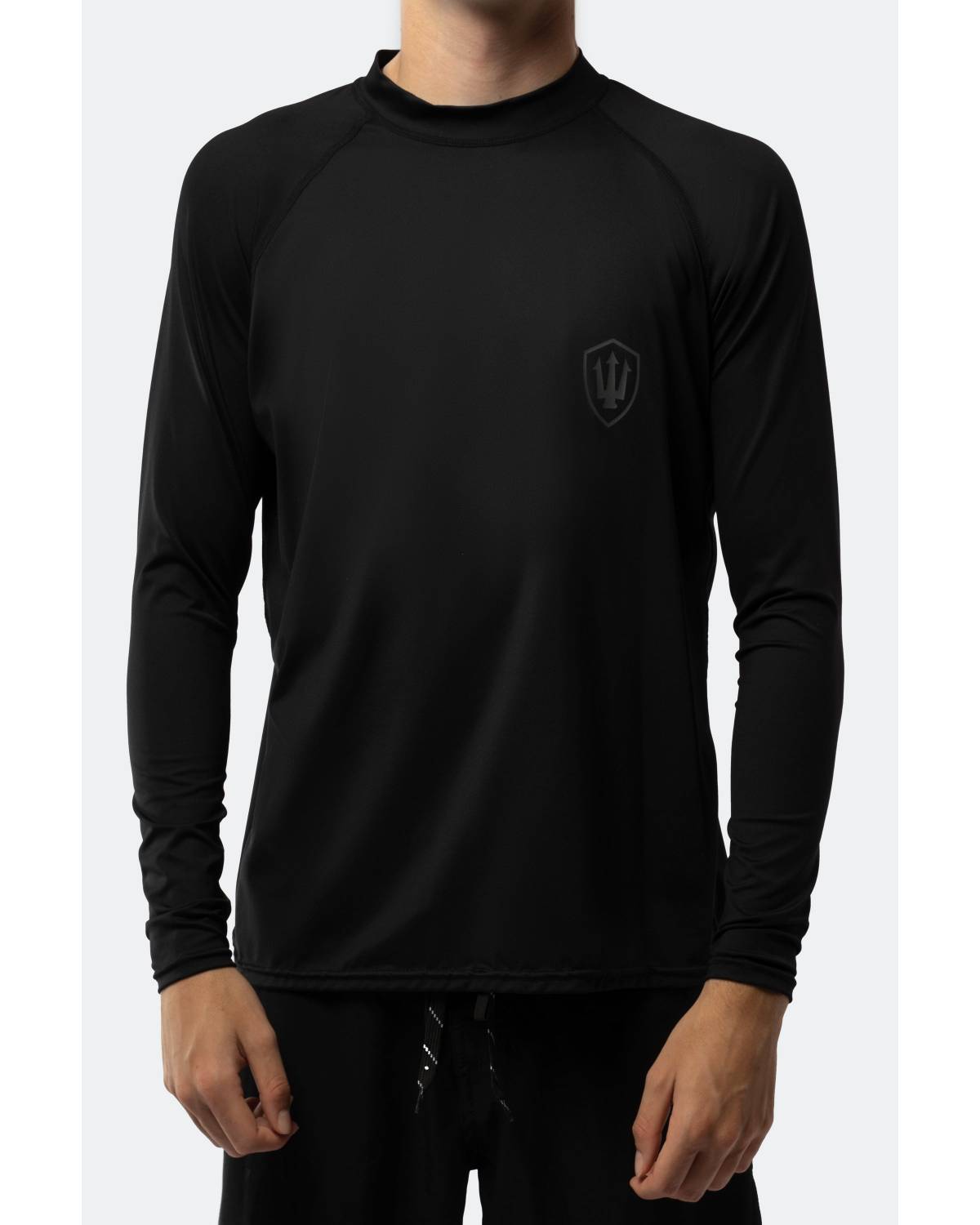 Mens L/S Relaxed Fit Rash Shirt - Black