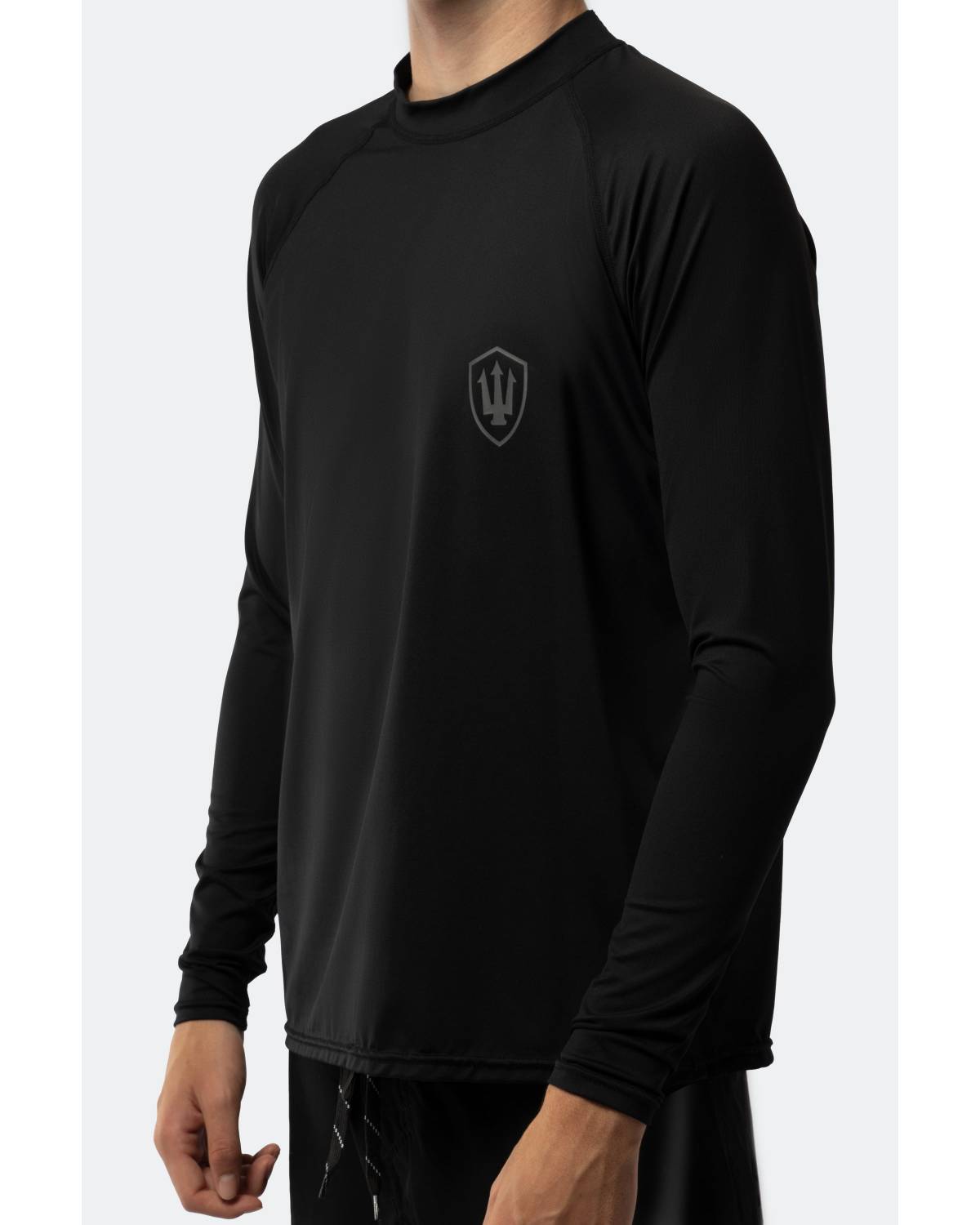 Mens L/S Relaxed Fit Rash Shirt - Black