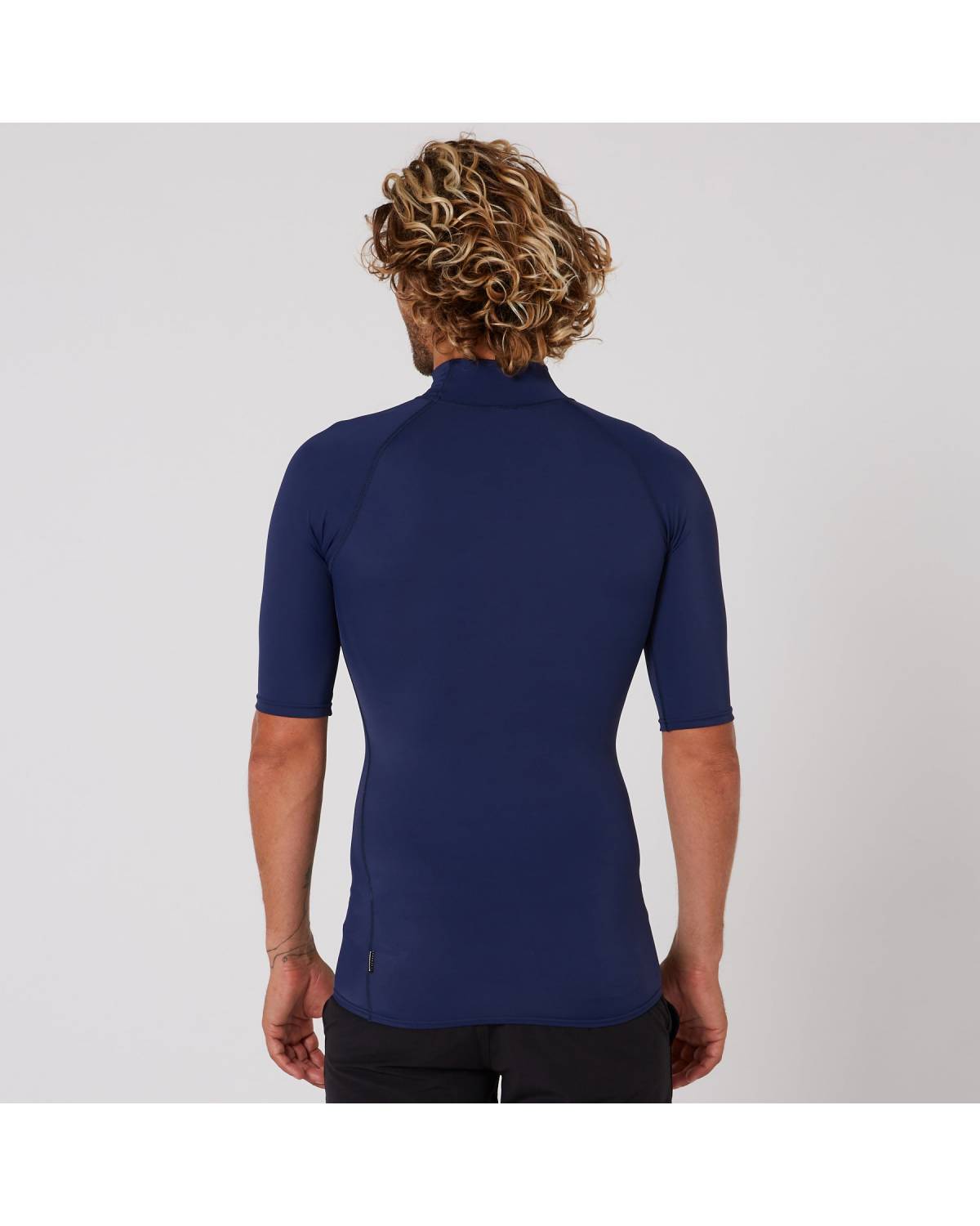 Mens Script Short Sleeve Rash Shirt - Midnight Ink