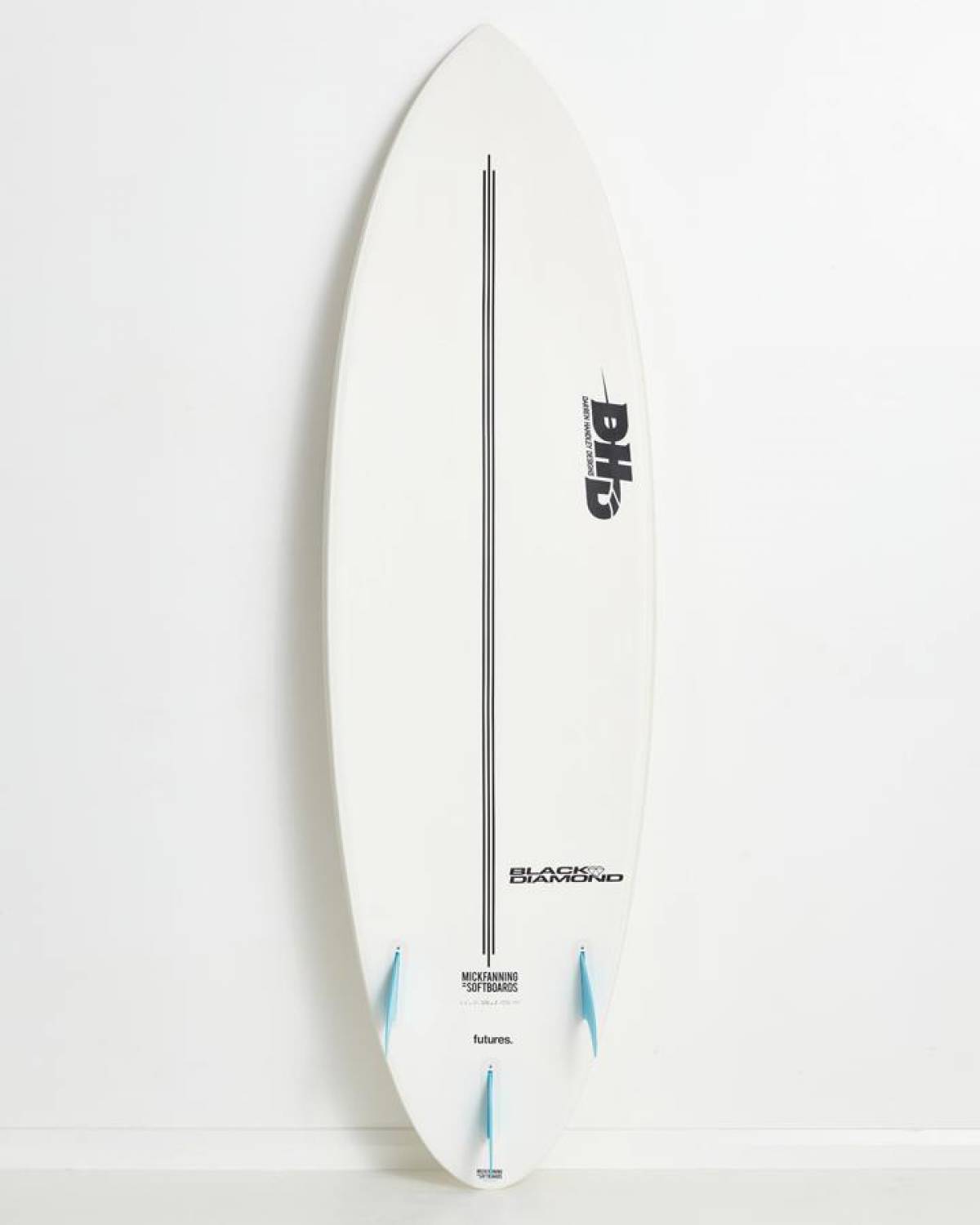 MF x DHD Black Diamond Soft Top Surfboard bottom