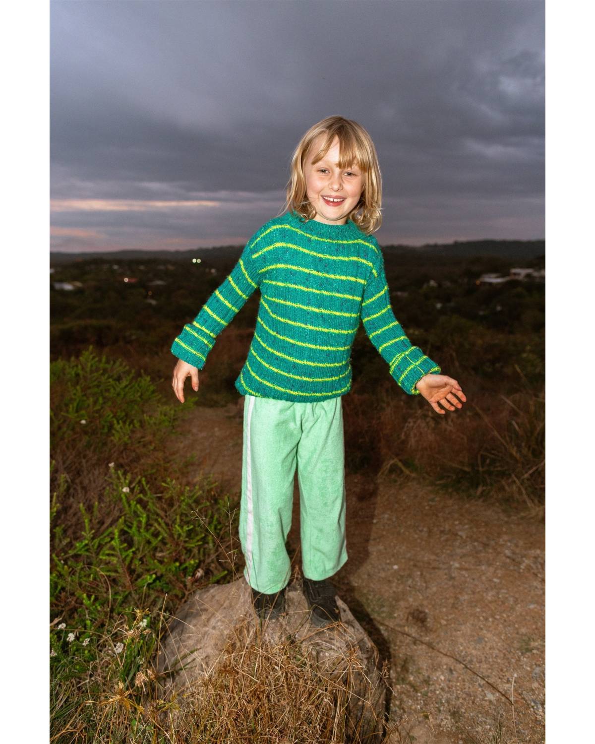 Mini Terry Pant in Mint - Atmosea