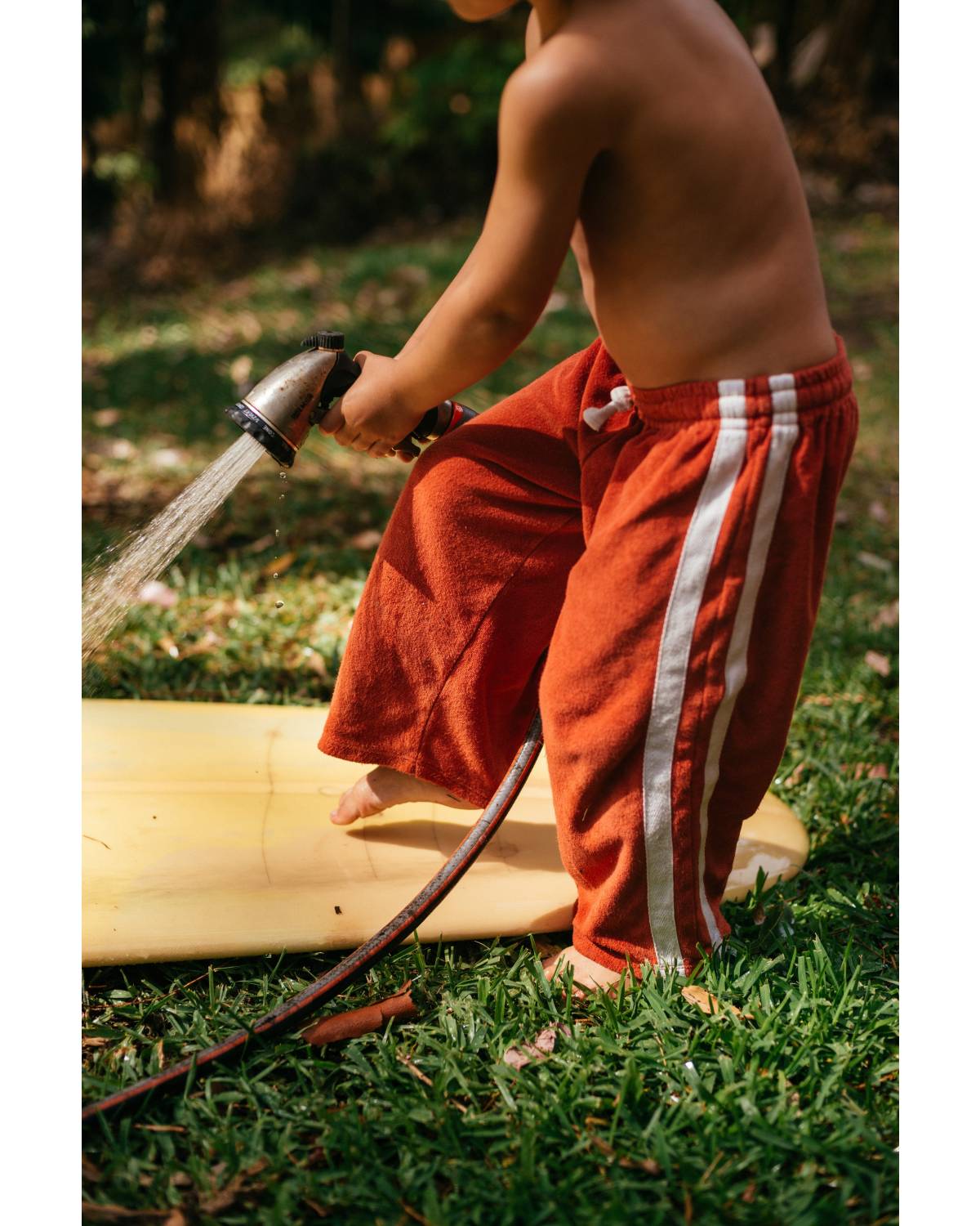 Mini Terry Pant in Red - Atmosea
