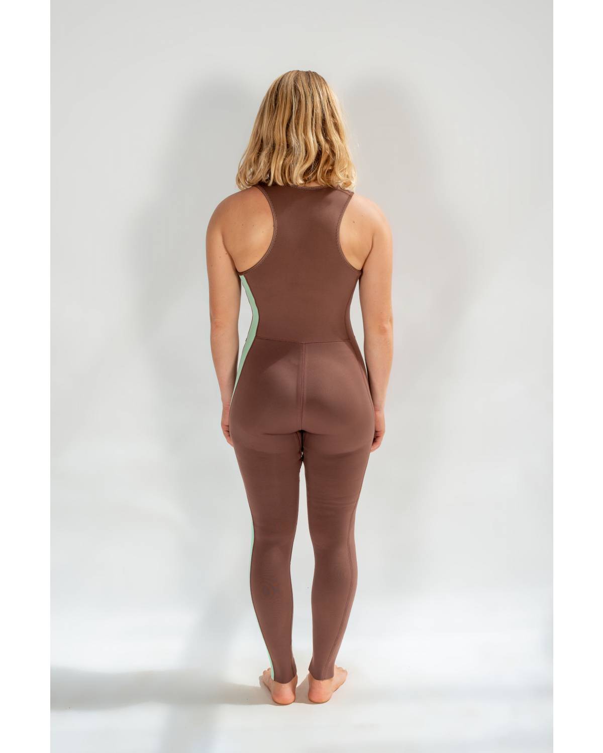 Mint Slice Long Jane Black Shoulder Closure - Atmosea