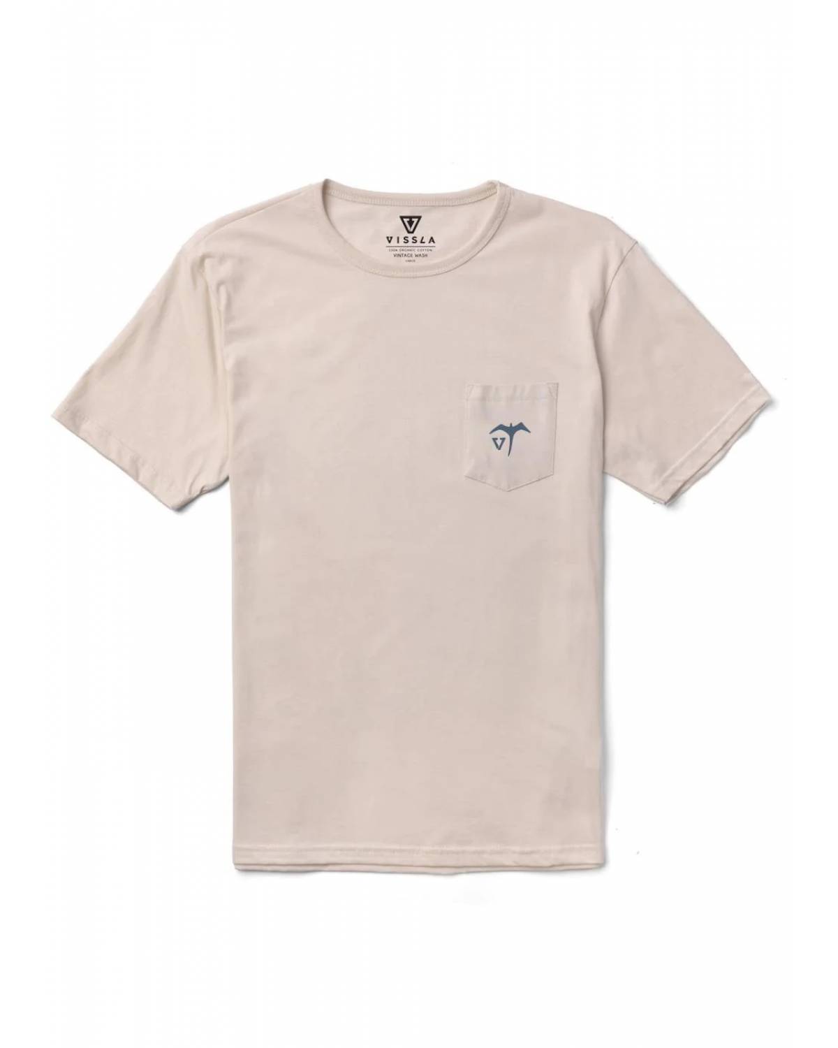Miyashiro I'iwi Bird Ss Organic Pkt Tee - Bone