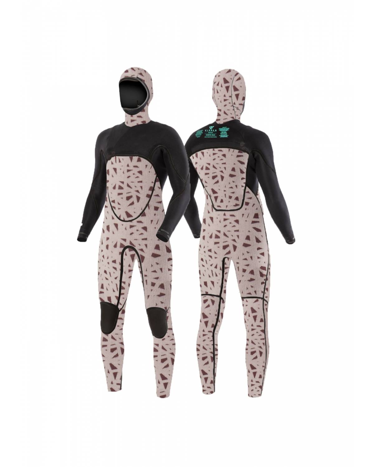Vissla North Seas 5.5/4.5 Full Hooded Chest Zip - Black 2