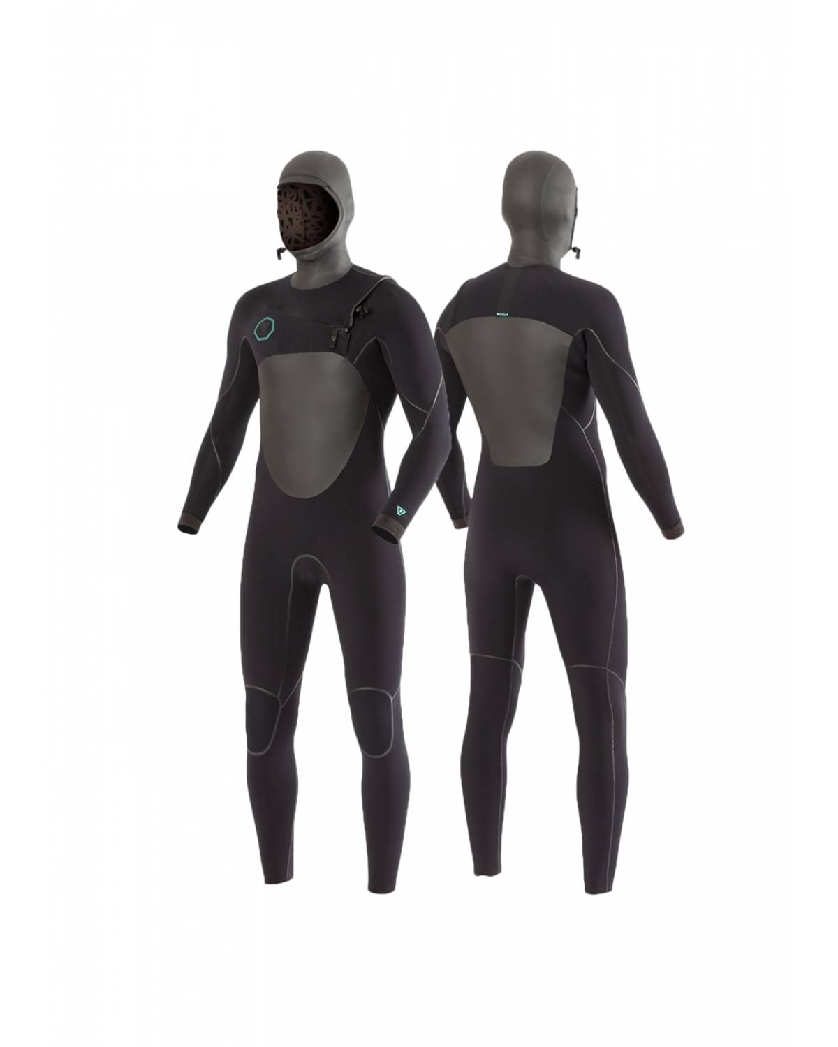 Vissla North Seas 5.5/4.5 Full Hooded Chest Zip - Black 1