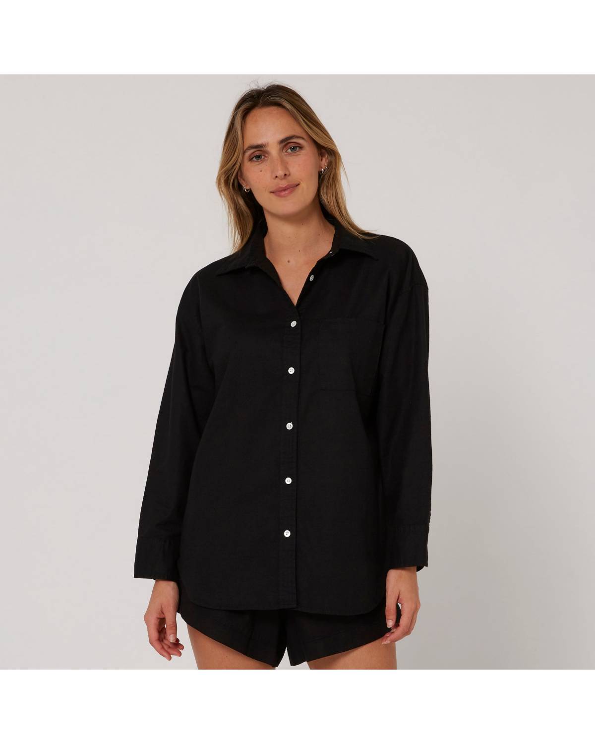 Nova Relaxed LS Shirt - Black
