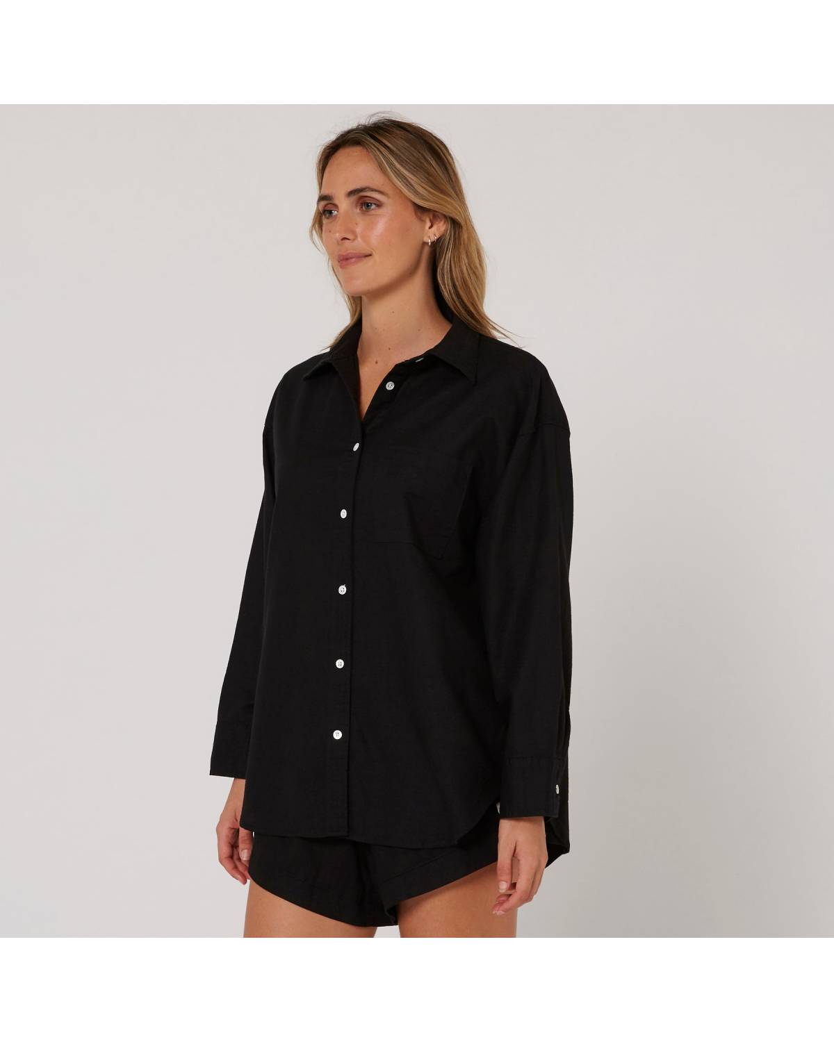 Nova Relaxed LS Shirt - Black