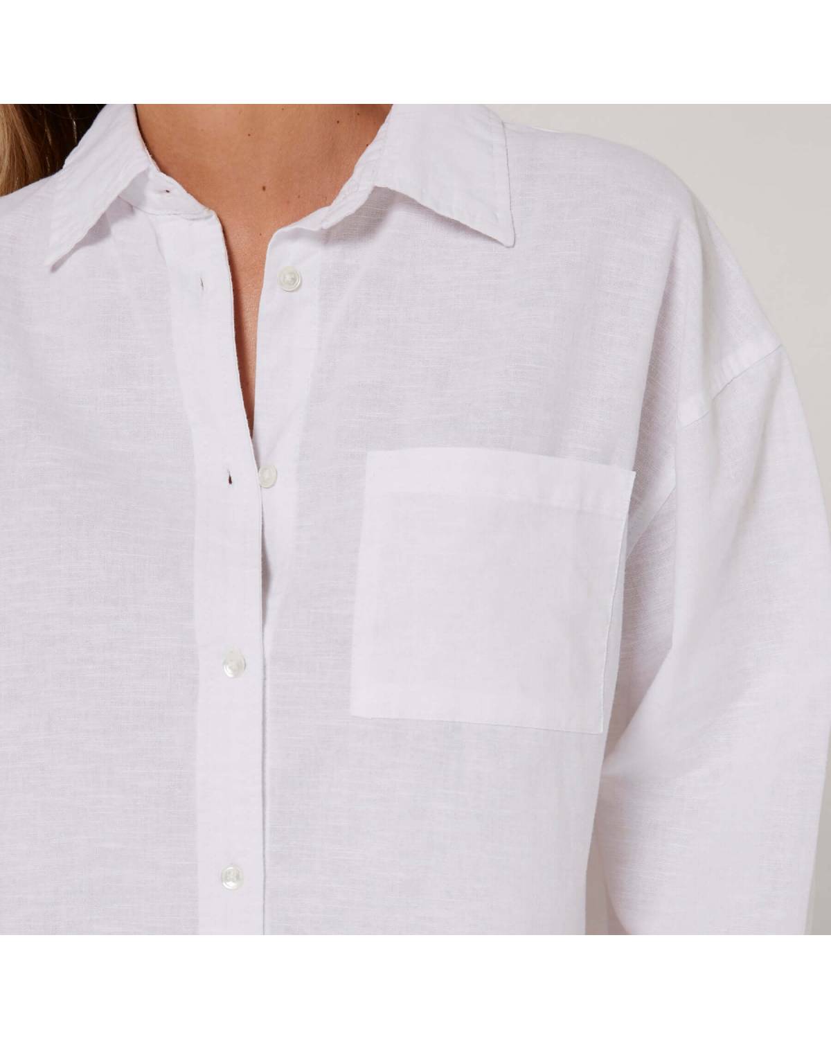 Nova Relaxed LS Shirt - White 