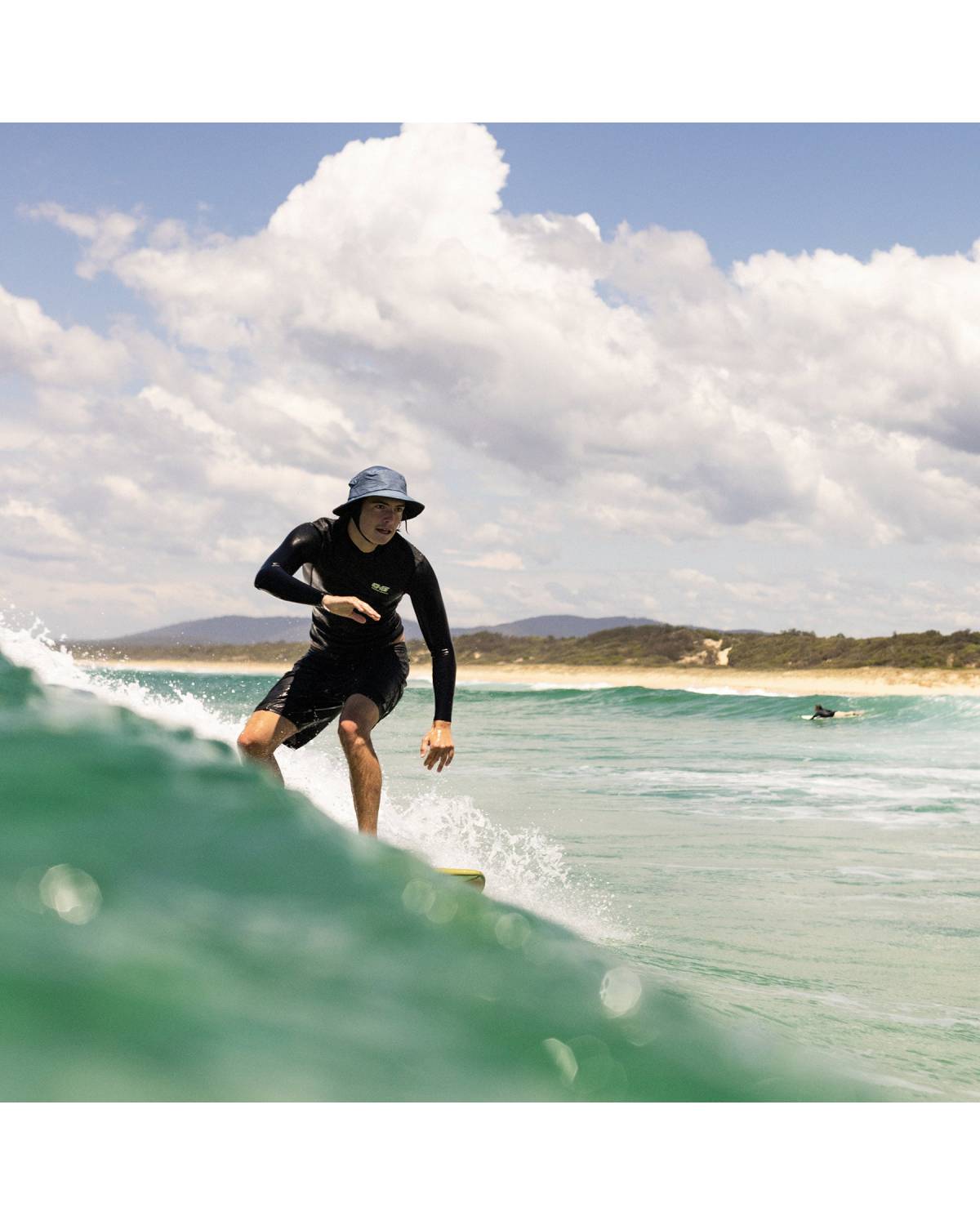 Ocean and Earth Bingin Soft Peak Surf Hat - Black