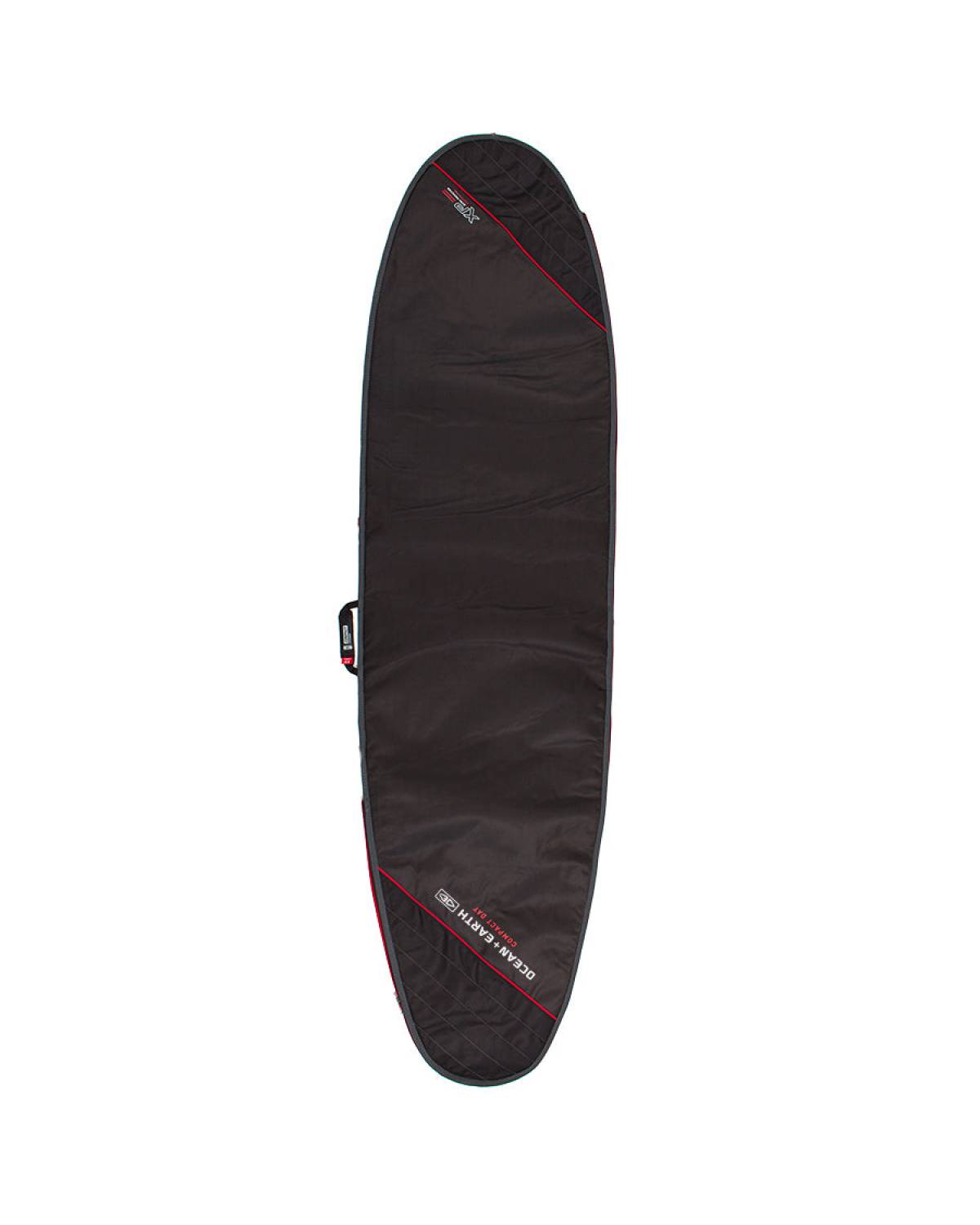 Ocean and Earth Compact Day Longboard Cover - Black/Red