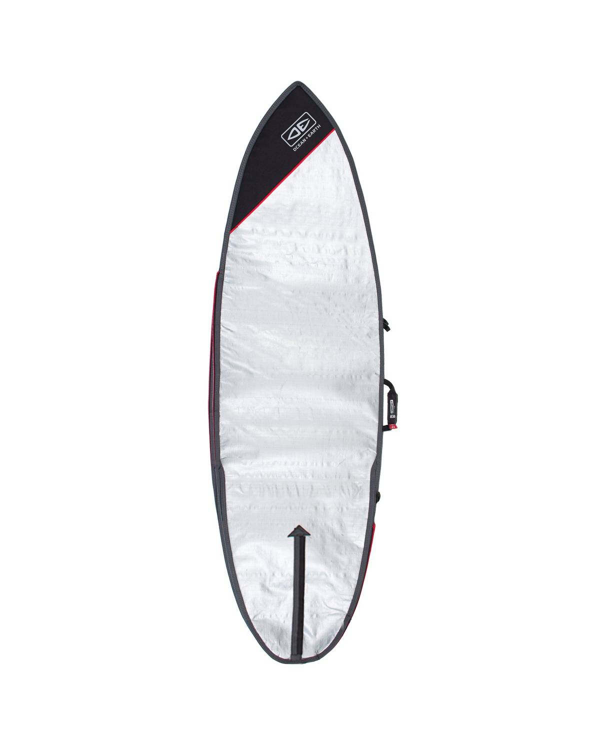 Ocean and Earth Compact Day Midlength Cover - Black/Red