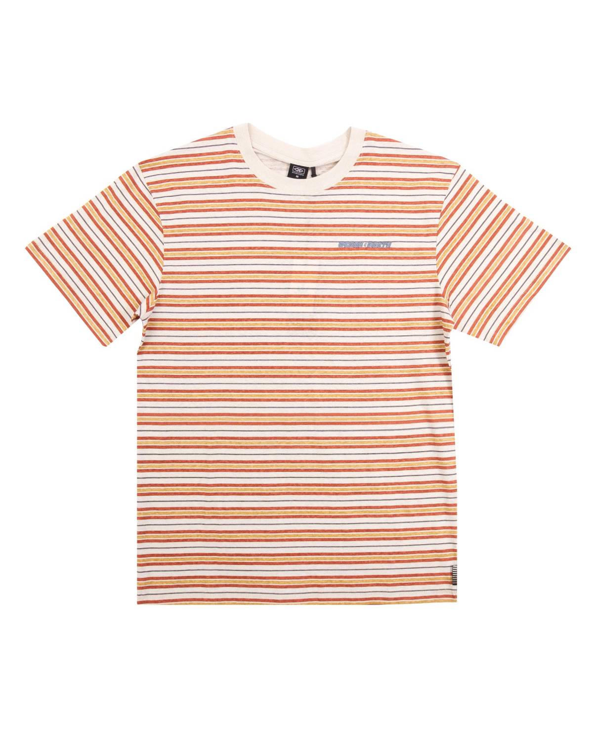 Hemp Vintage Stripe Tee - Clay