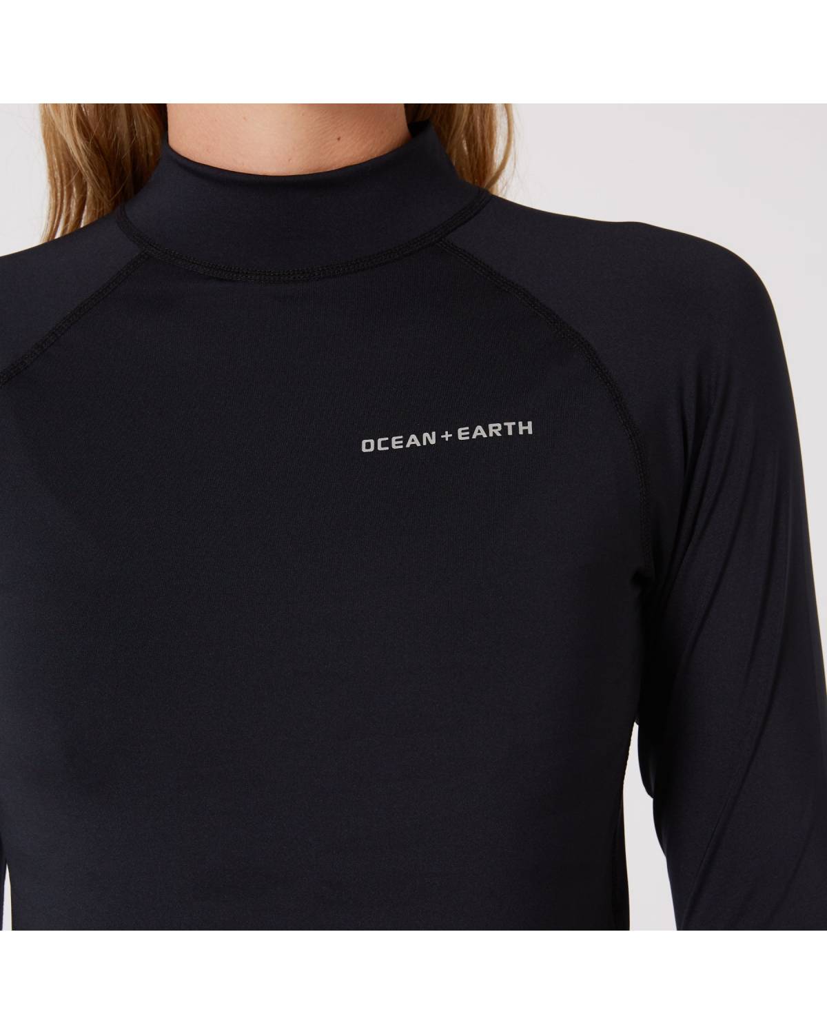 Ladies Waves Long Sleeve Rash Vest - Black 