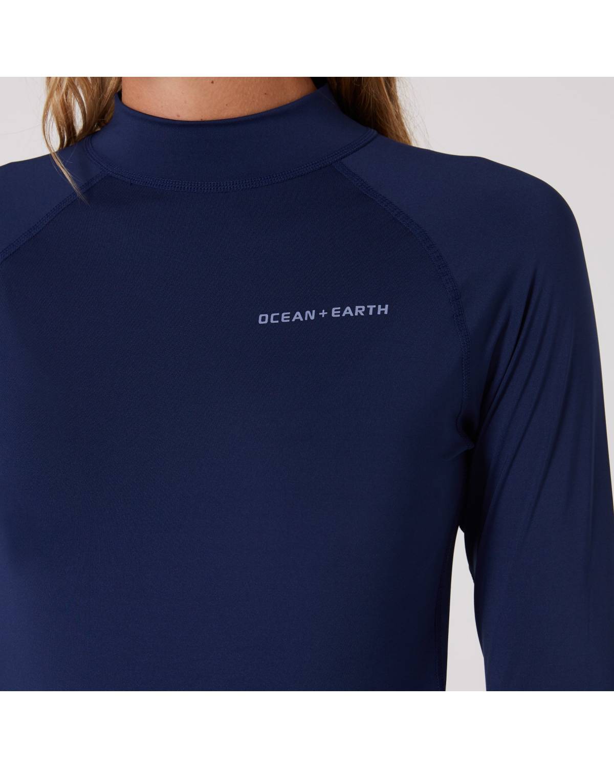 Ocean and Earth Ladies Waves Long Sleeve Rash Vest - Midnight