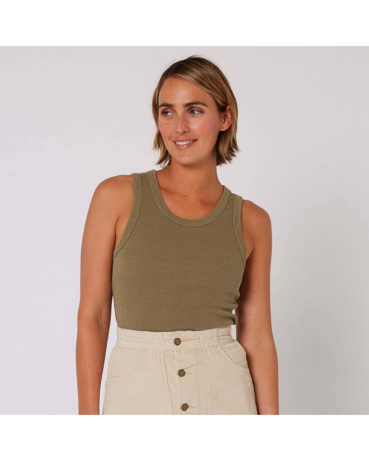 Rib Tank - Olive