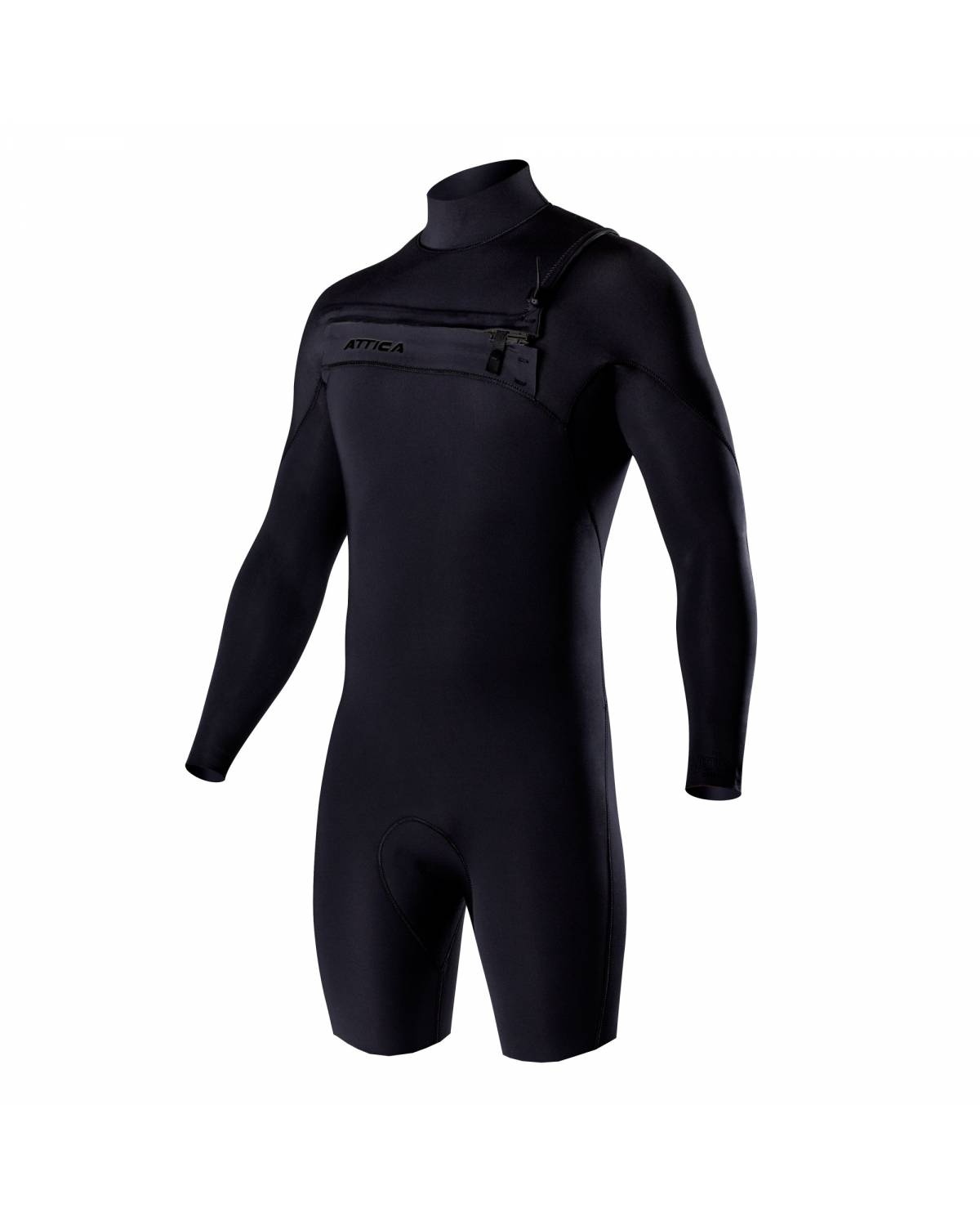 OMEGA Long Sleeve Chest Zip 2/2mm Spring - BLACK / BLACK 