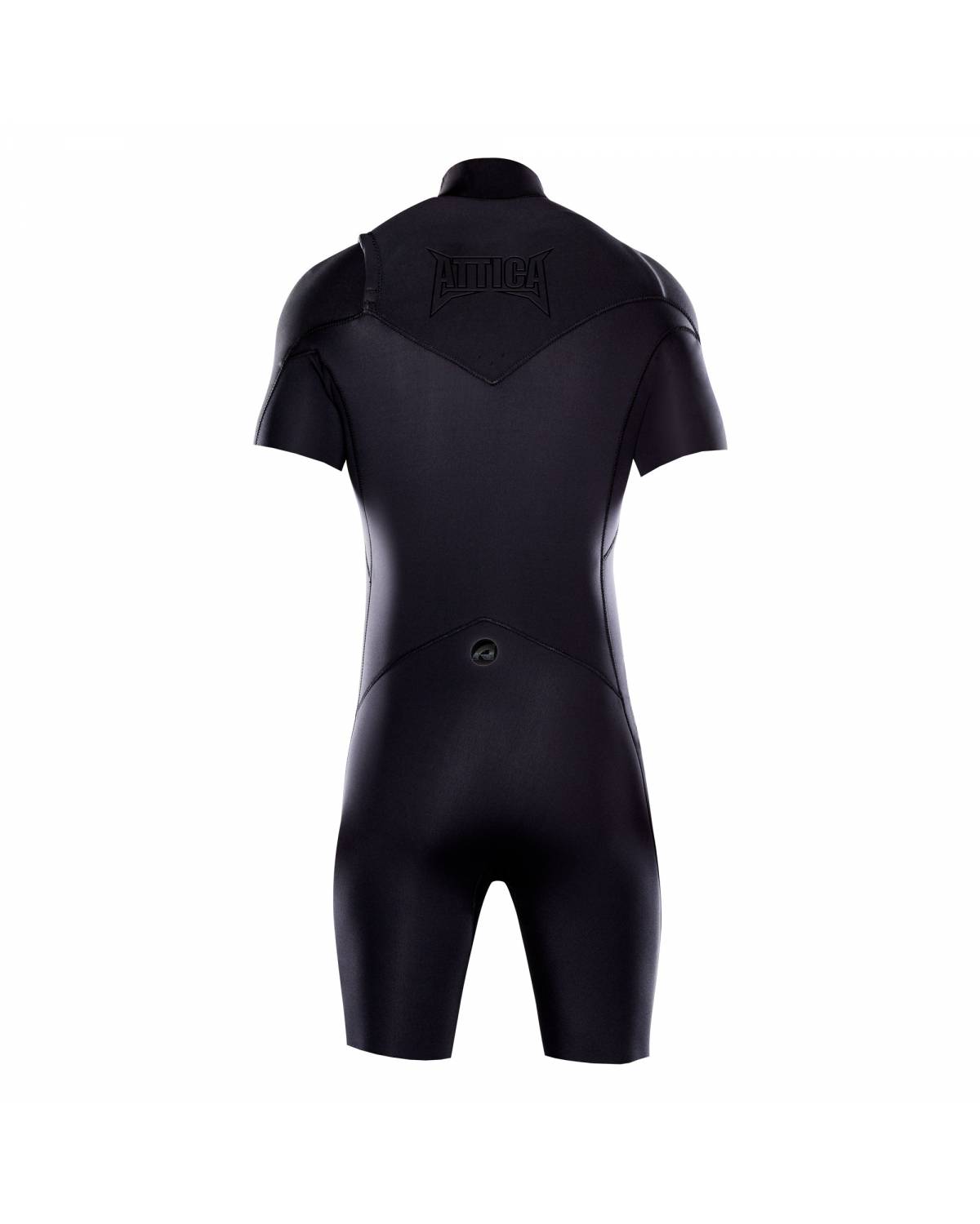 OMEGA Short Sleeve Chest Zip 2/2MM Spring - BLACK / BLACK