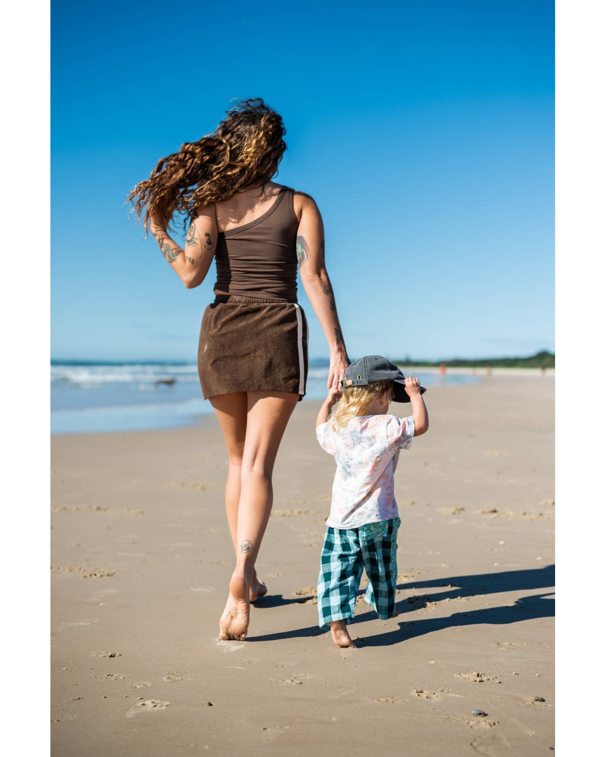 One Shoulder Crop Beach Walk Away