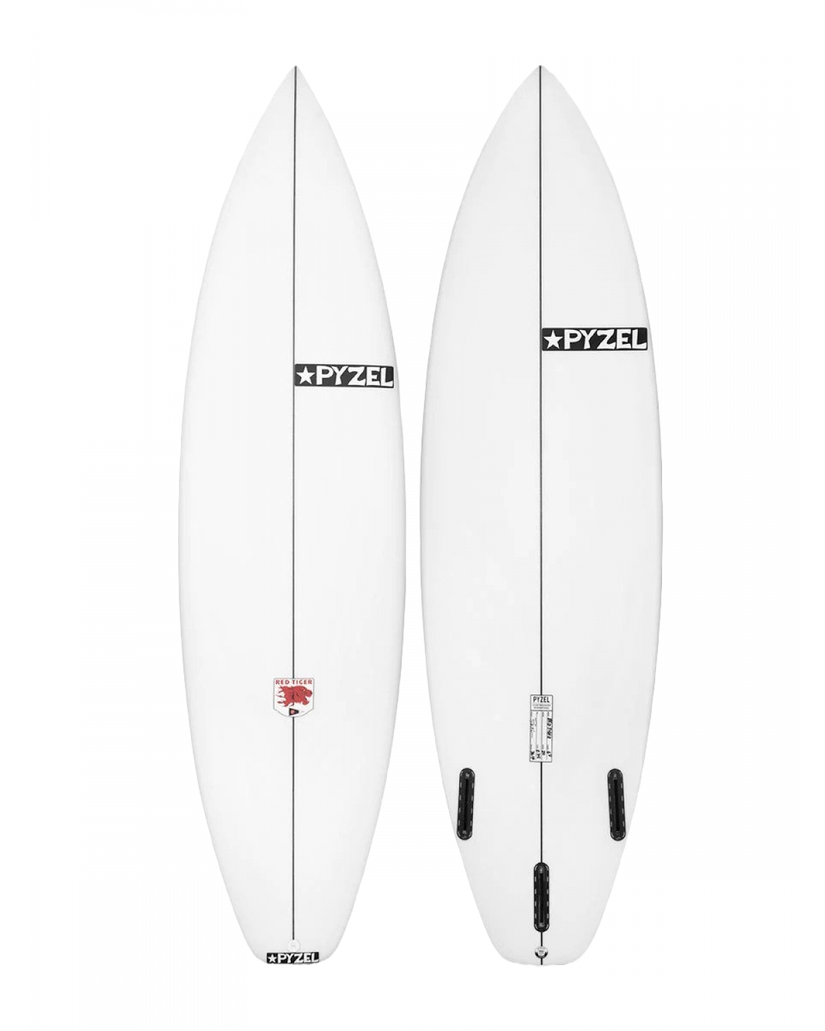 Red Tiger (Pyzel) - 6' 2" x 19 3/4" x 2 5/8" x 34.2L - FCS II