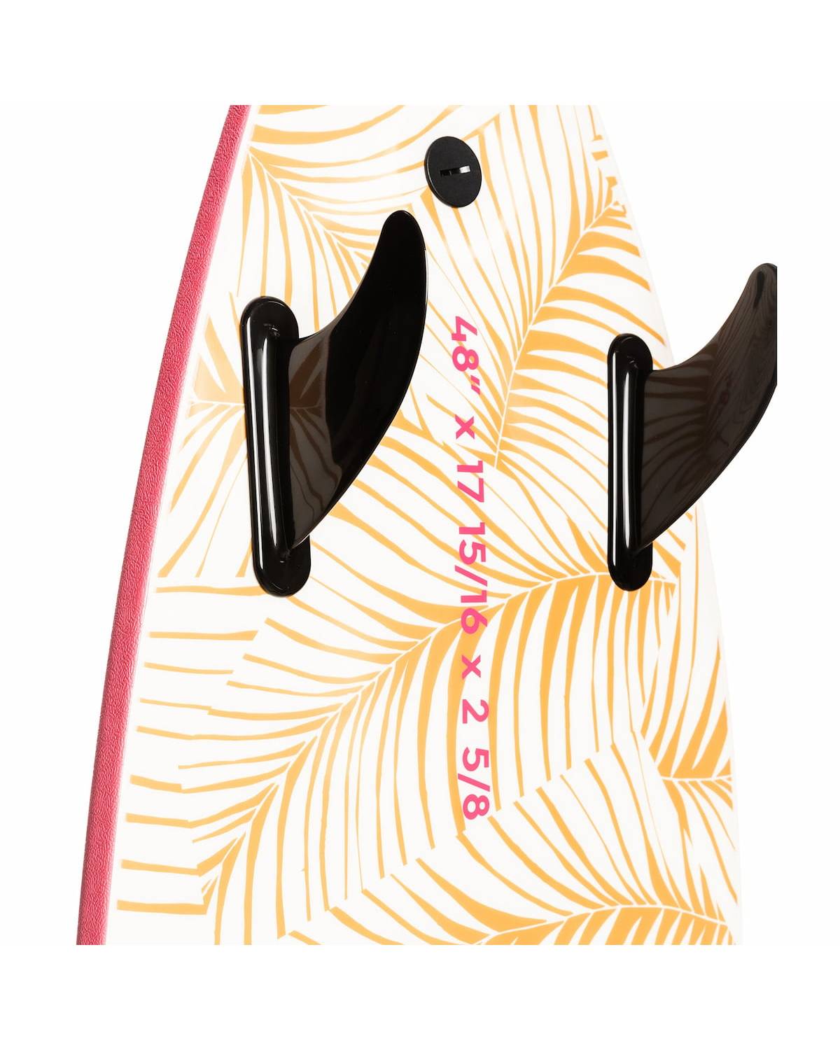 Roxy Grom Softboard 48" - Tropical Pink fins and size