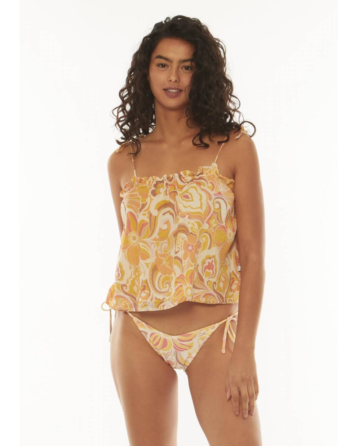 Sandy Toes Woven Tank - Sunray
