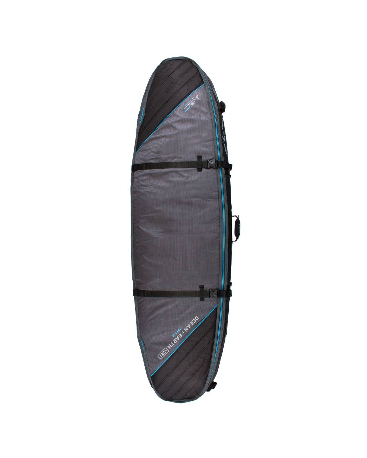 Double Coffin Shortboard Cover - Black/Blue