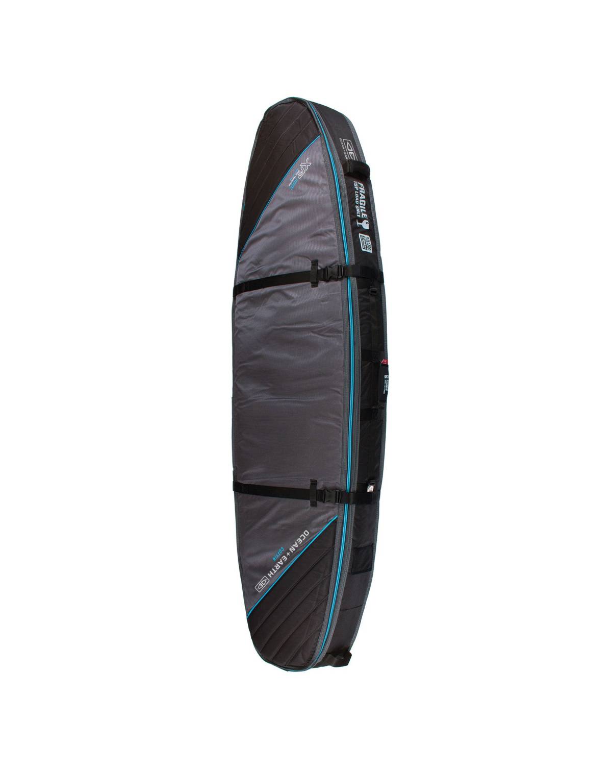 Double Coffin Shortboard Cover - Black/Blue