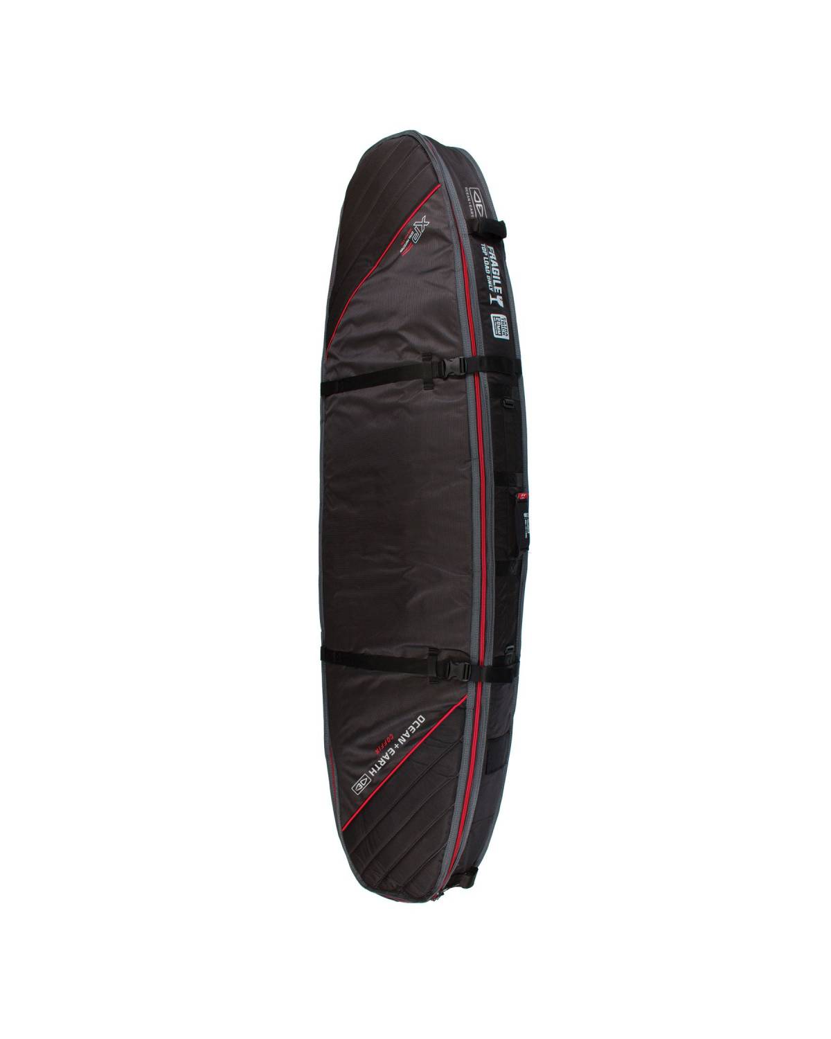 Double Coffin Shortboard Cover - Black/Red