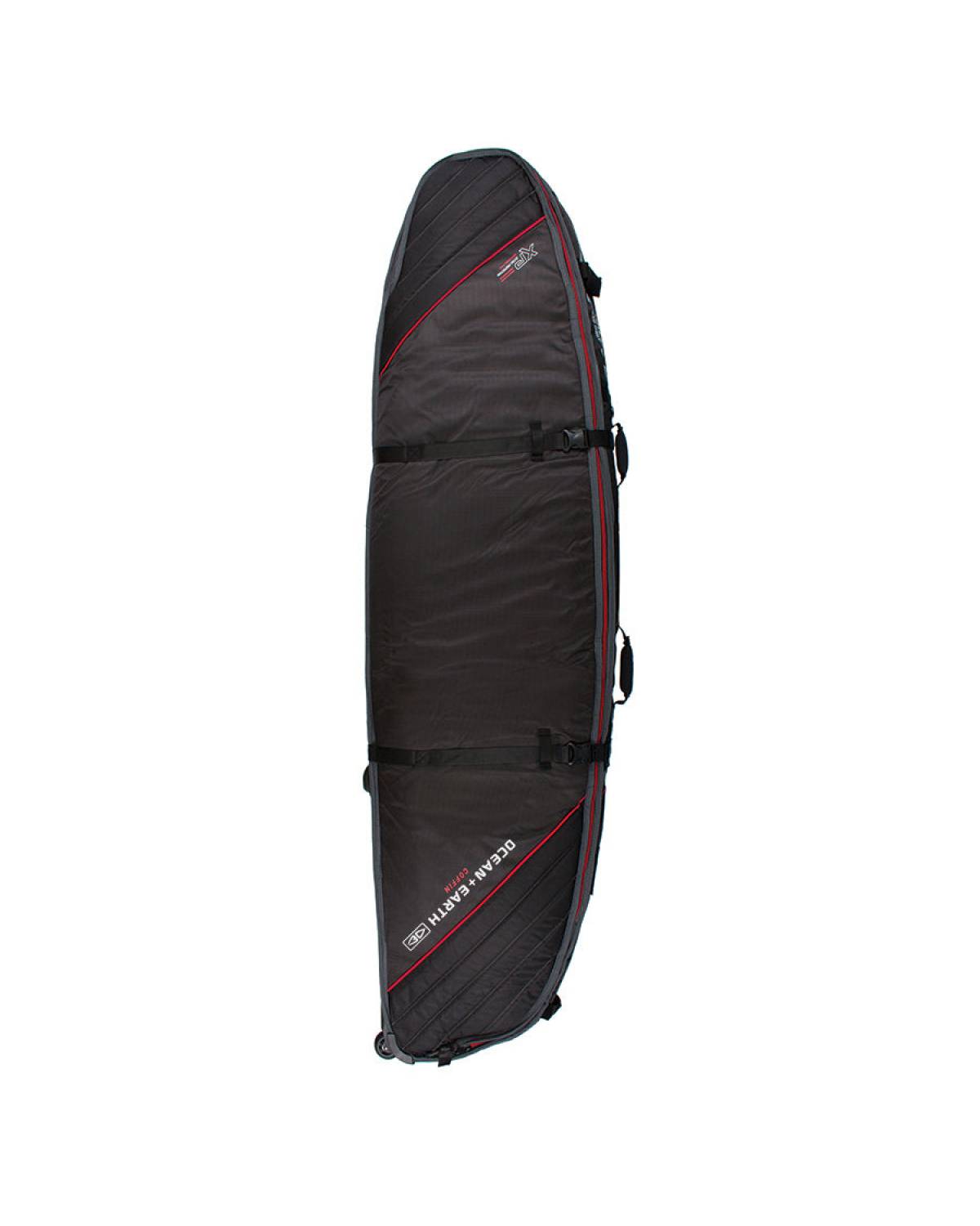Triple Wheel Shortboard Cover - Black/Red