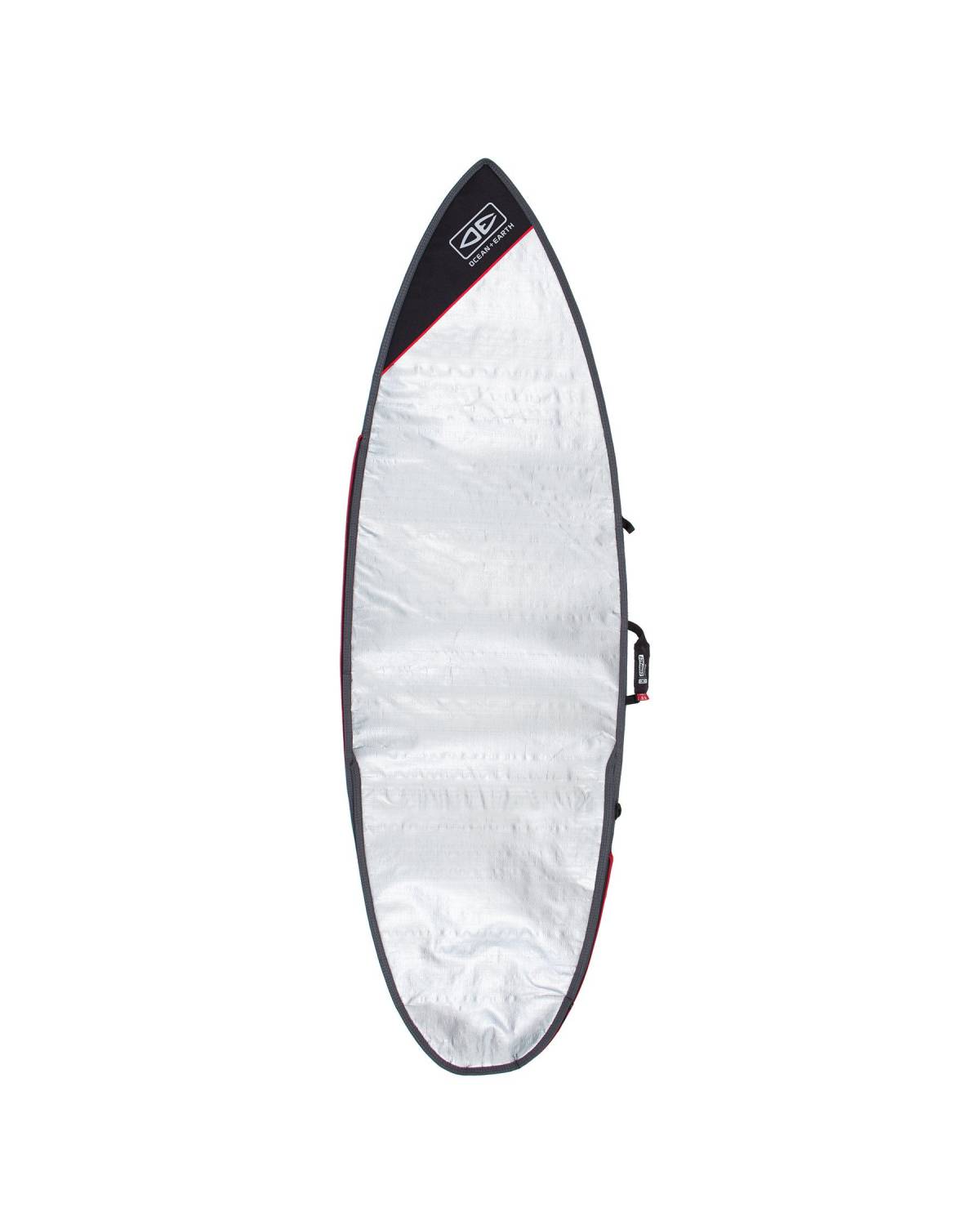 Compact Day Shortboard Cover - Black/Red