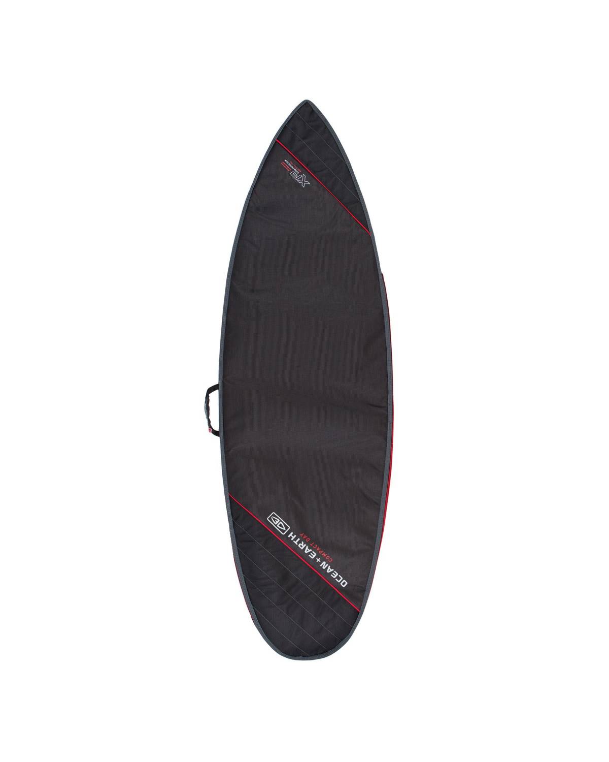 COMPACT DAY SHORTBOARD COVER - BLACK/RED