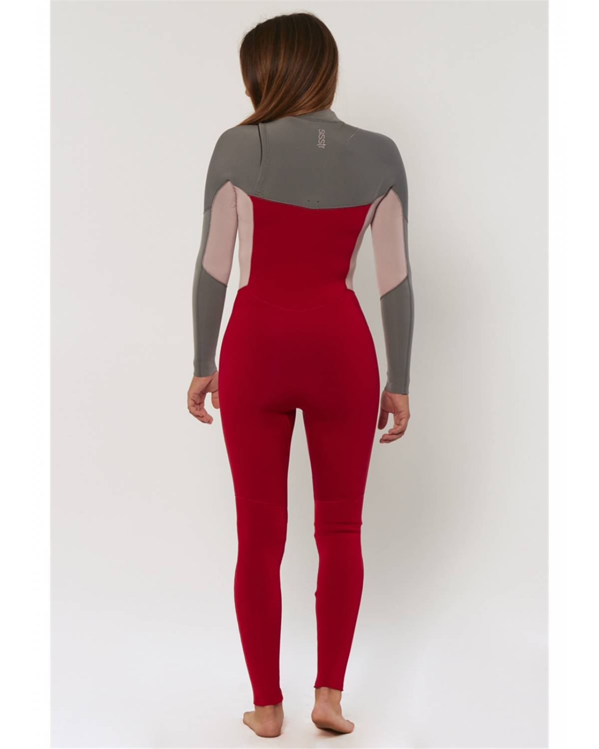 Sisstr 7 Seas 3/2 Chest Zip Wetsuit - Red back