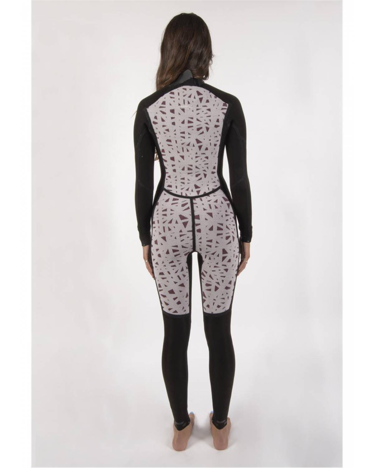 Sisstr 7 Seas 3/2 Back Zip Wetsuit - Wine lining back