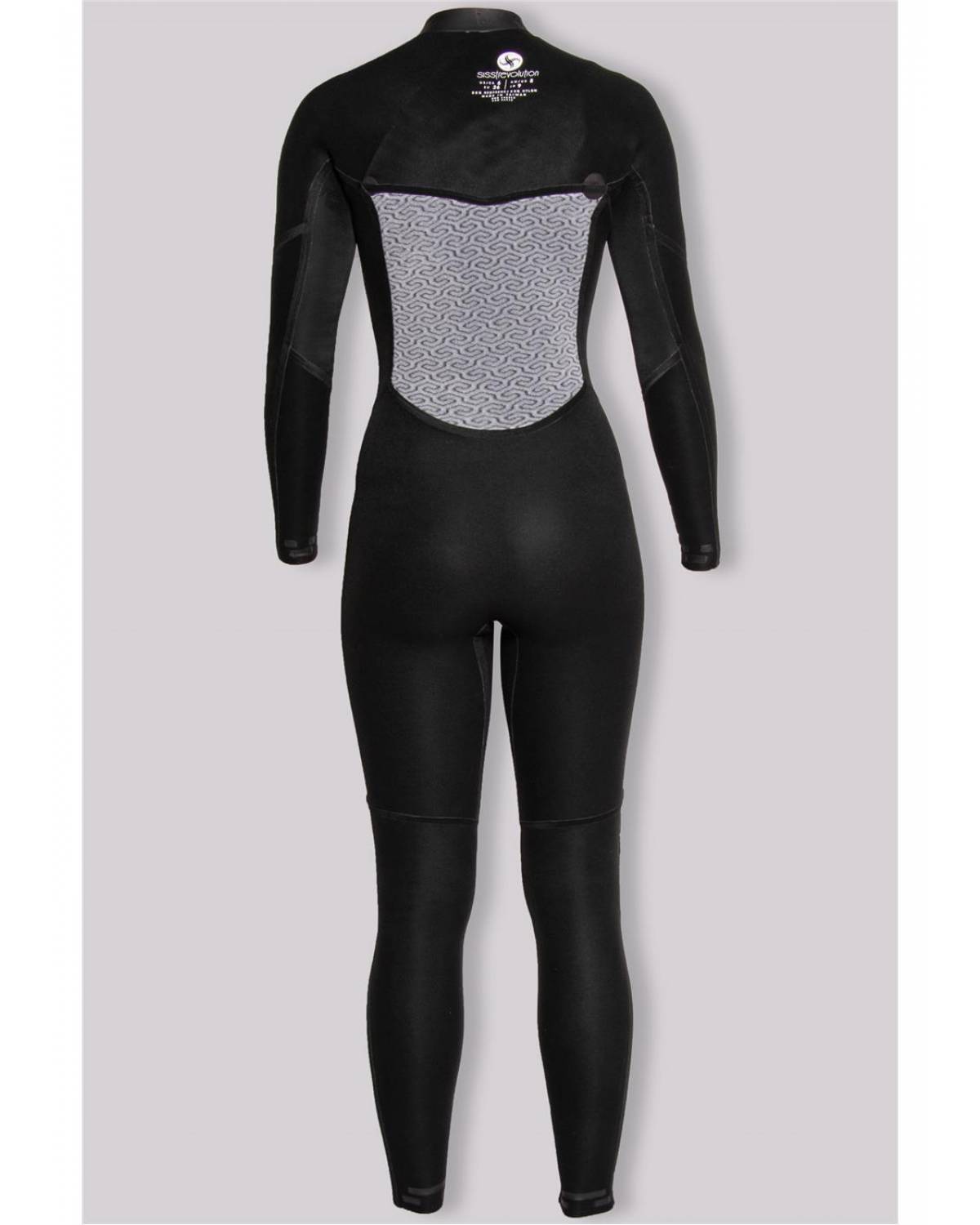 Sisstr 7 Seas 4/3 Chest Zip Full Wetsuit true blue  interior back