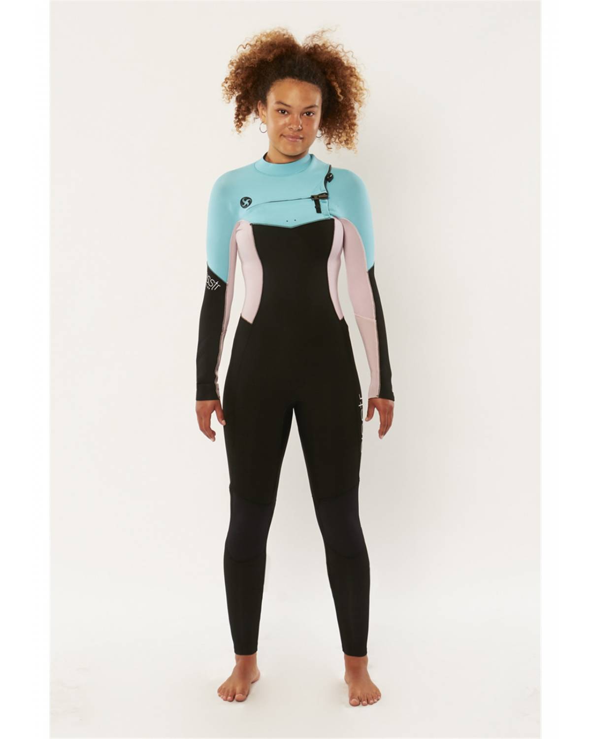 Sisstr Girl's 7 Seas 3/2 Chest Zip Wetsuit - Orchid front